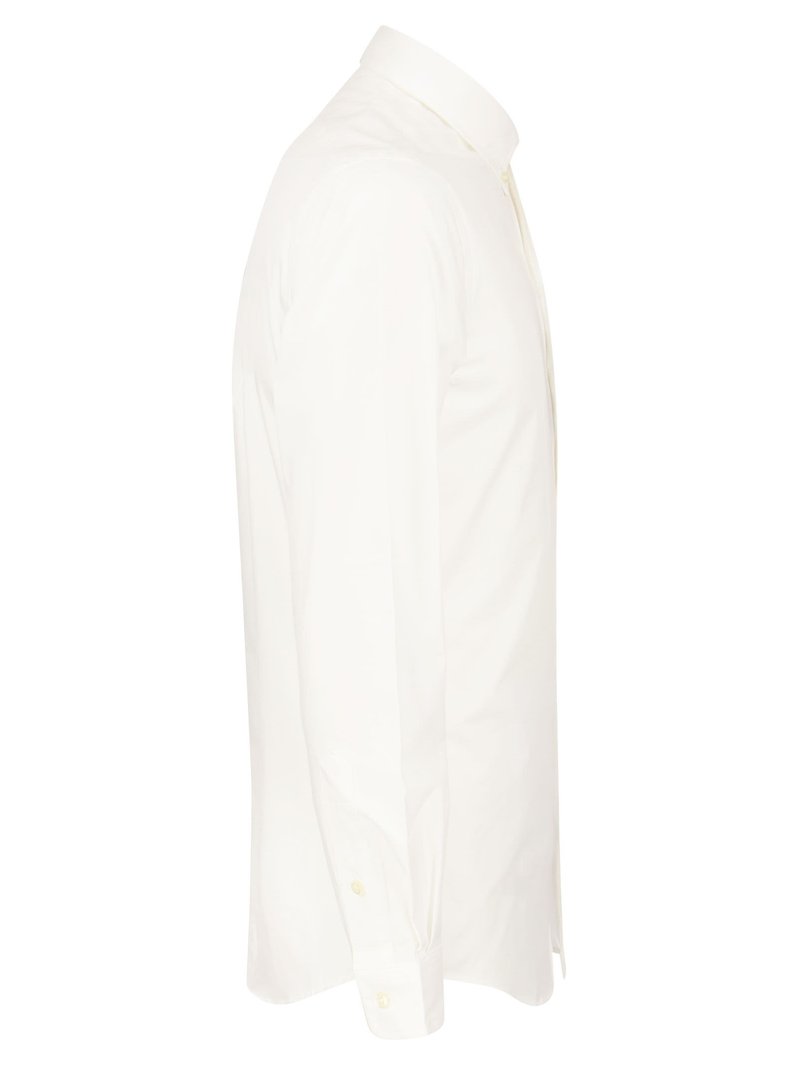 Shop Polo Ralph Lauren Stretch Poplin Shirt In White