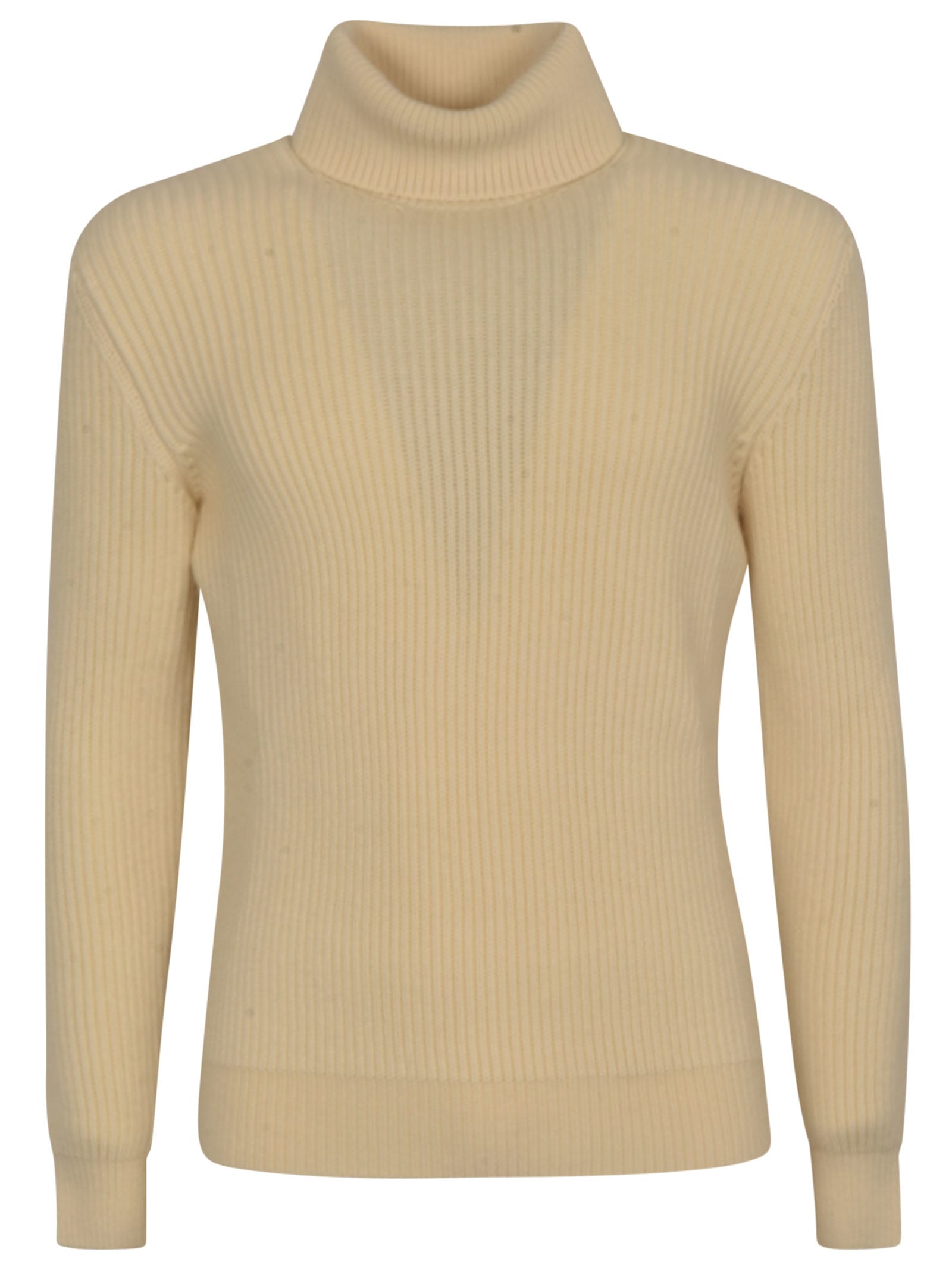 Tagliatore Turtleneck Ribbed Woven Sweater