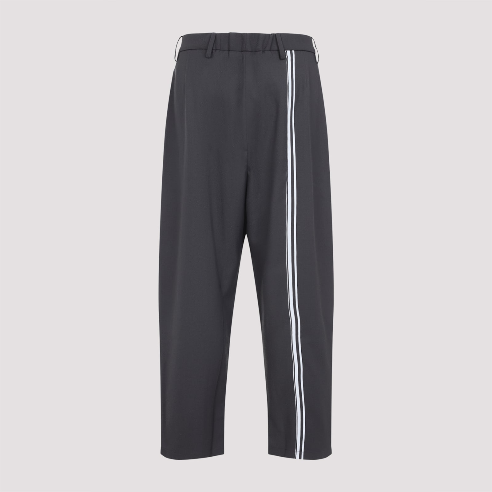 Mordecai Pleated Side-stripe Trousers In Gray