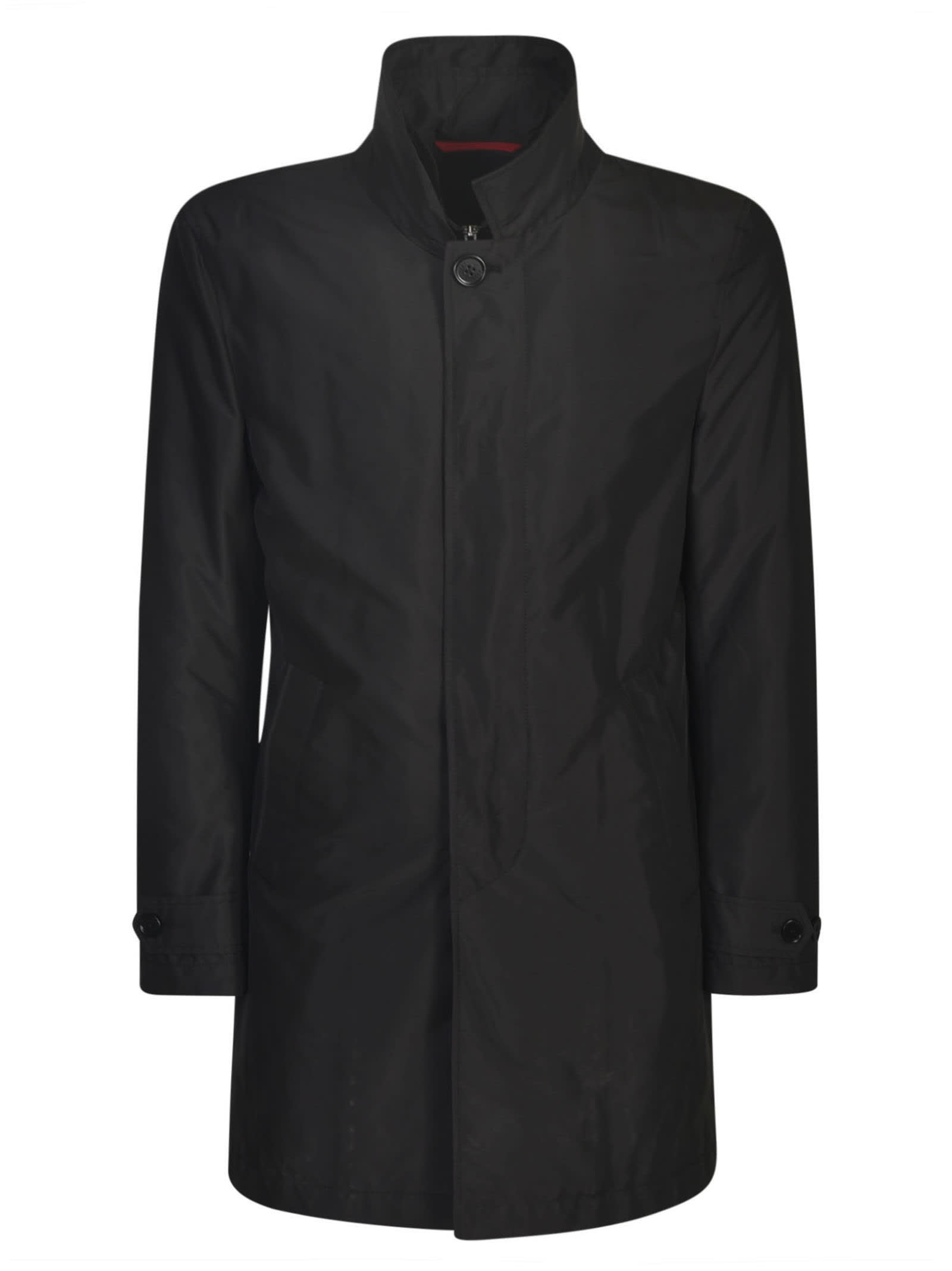 Shop Fay Concealed Straight Parka In Black