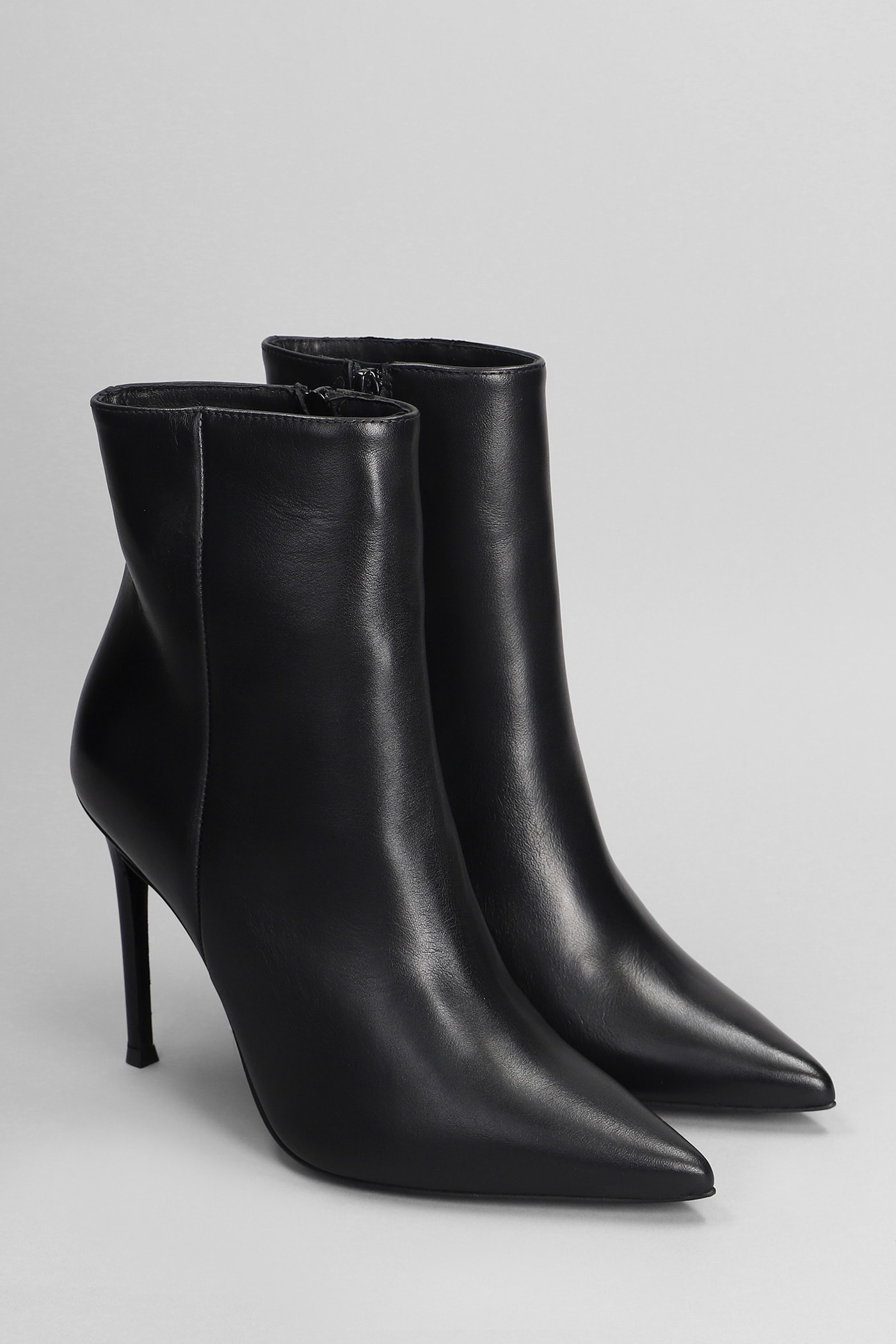 Shop Marc Ellis High Heels Ankle Boots In Black Leather