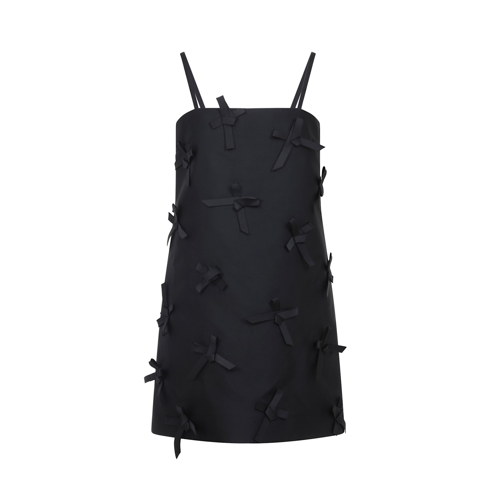 Jil Sander A-line Mini Dress Featuring Spaghetti Straps In Black