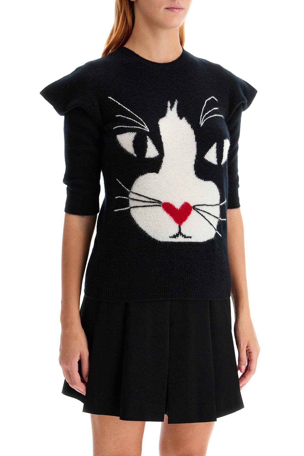 Shop Marc Jacobs Pullover The Cat Sweater In Black (black)