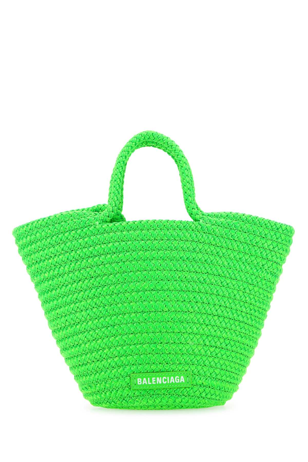 Balenciaga Fluo Green Rope Small Ibiza Handbag