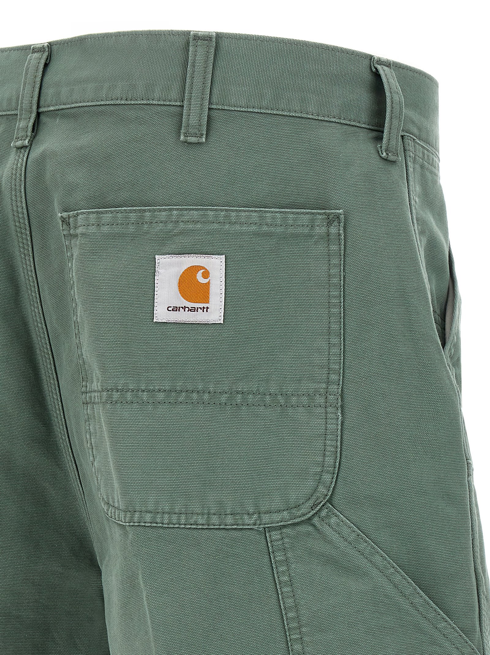 Carhartt Double Knee Bermuda And Short Green In Green