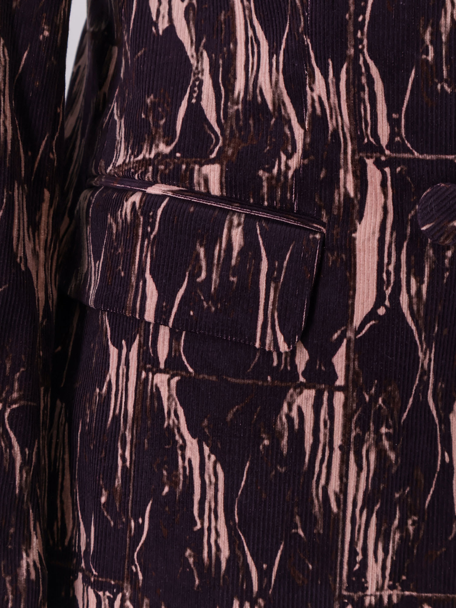 Dries Van Noten Beaura Corduroy Blazer In Purple