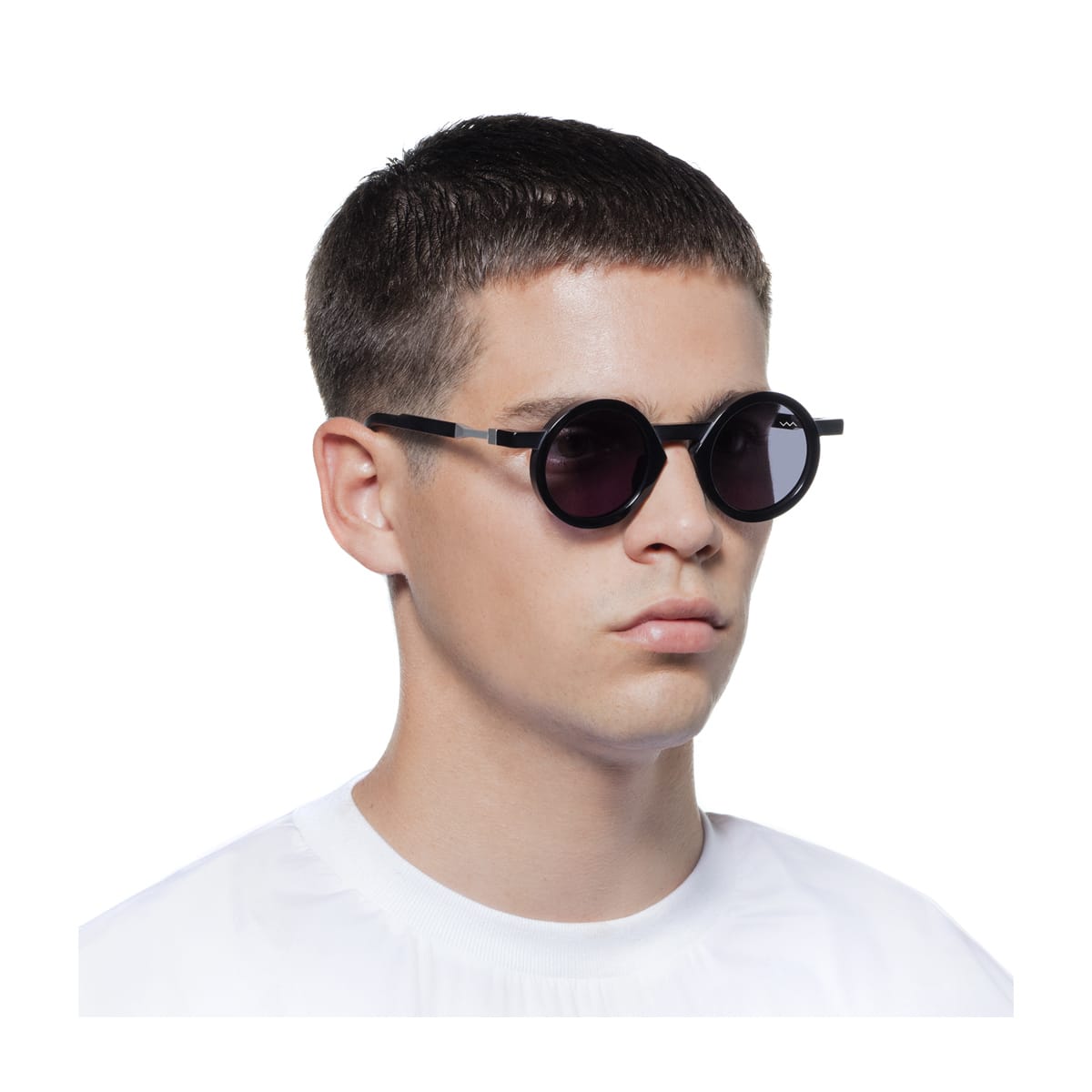 Shop Vava Wl0040 White Label Crystal Blue Matte Sunglasses