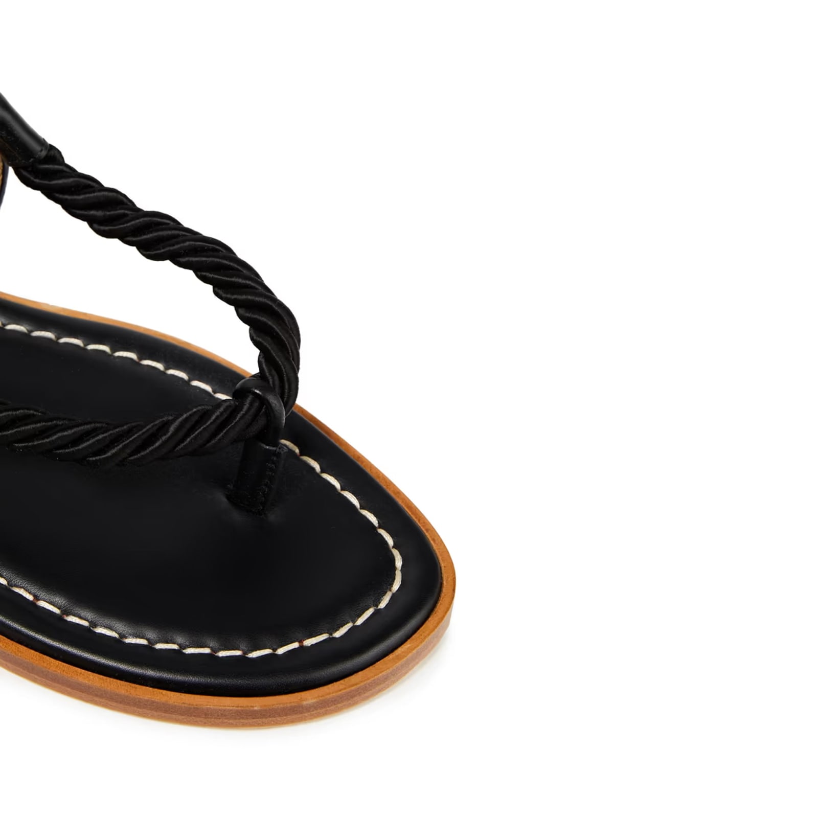 Shop Gabriela Hearst Zephyr Leather Sandals In Black