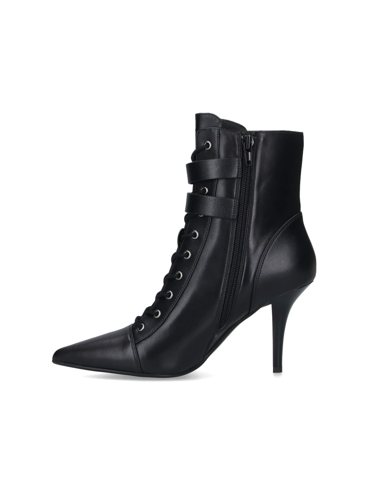 Pinko Pointed Toe Ankle Boots With High Stiletto Heel In Black