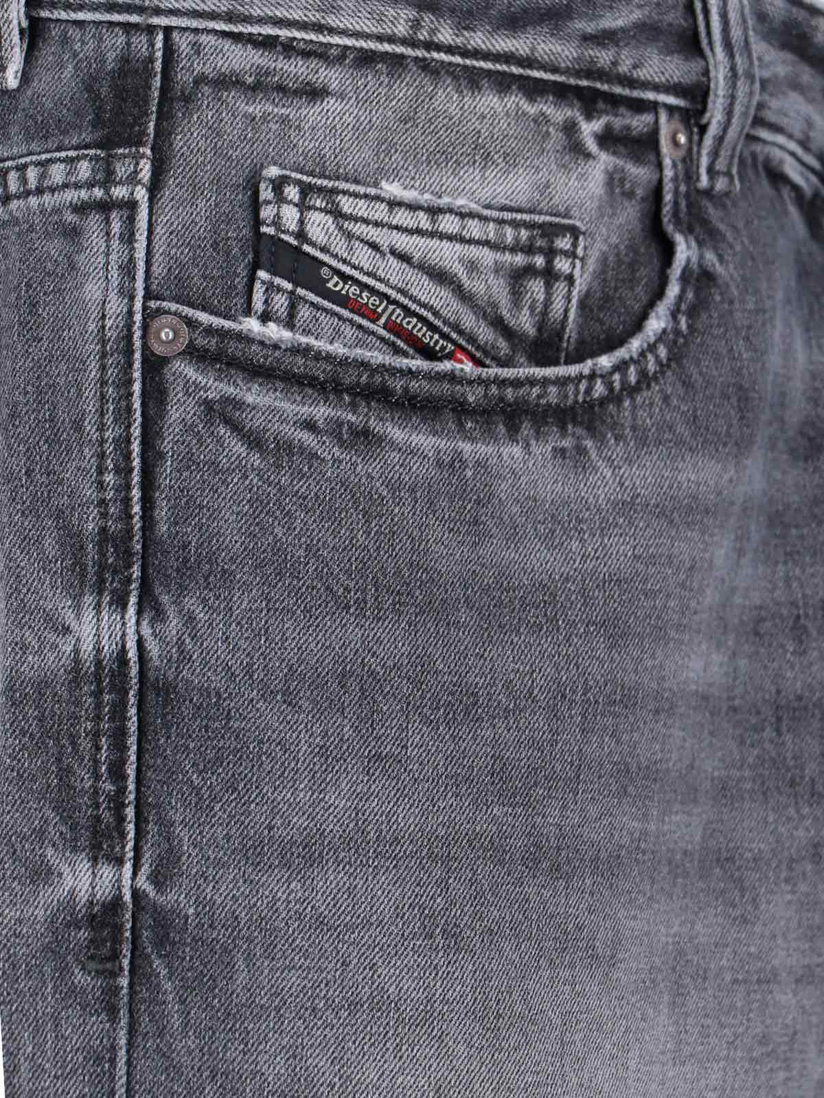 Diesel 2001 D-macro Wide-leg Grey Jeans In Blue