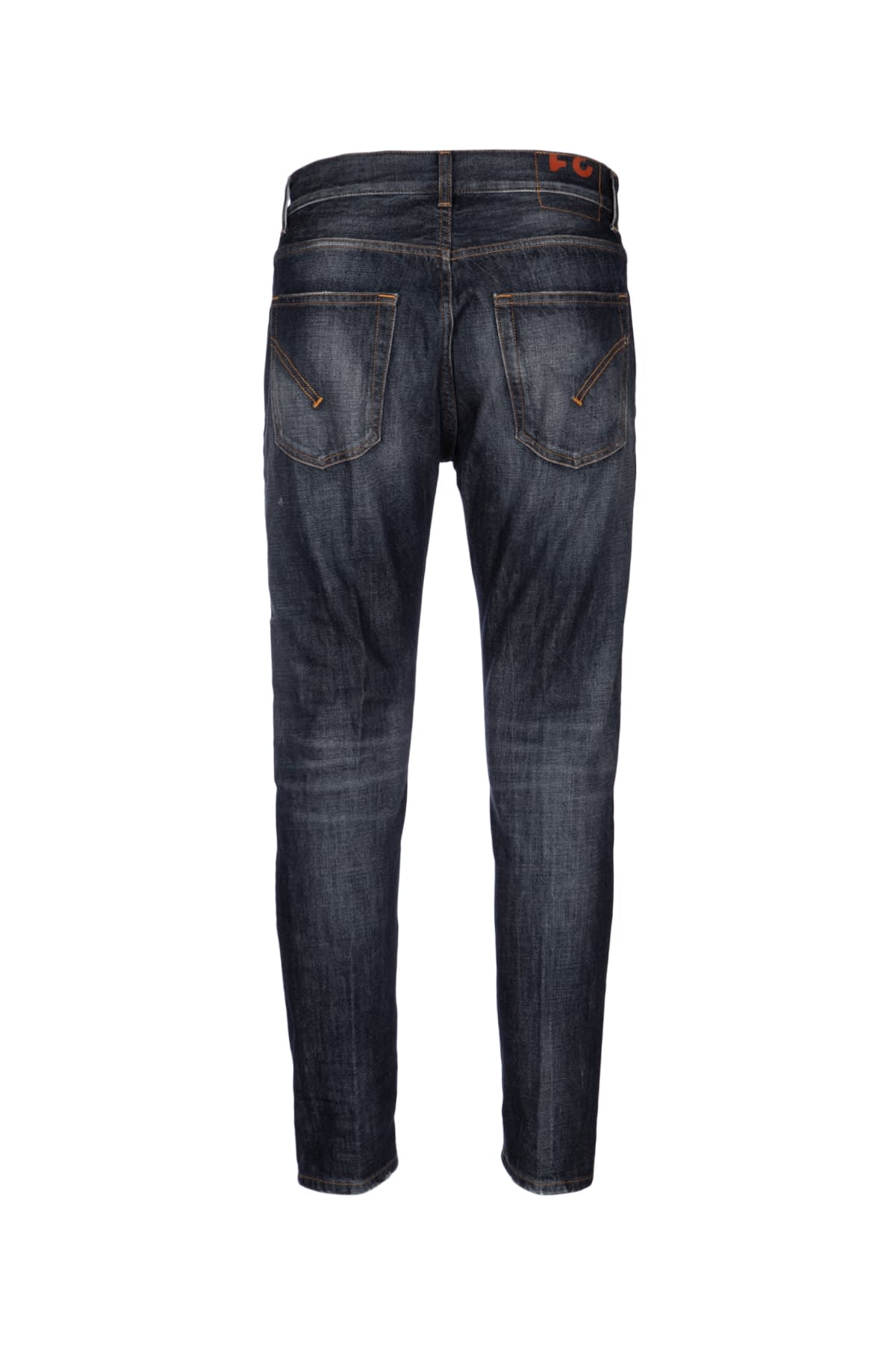 Dondup Pantalone Dian Nero Lavato In Blu