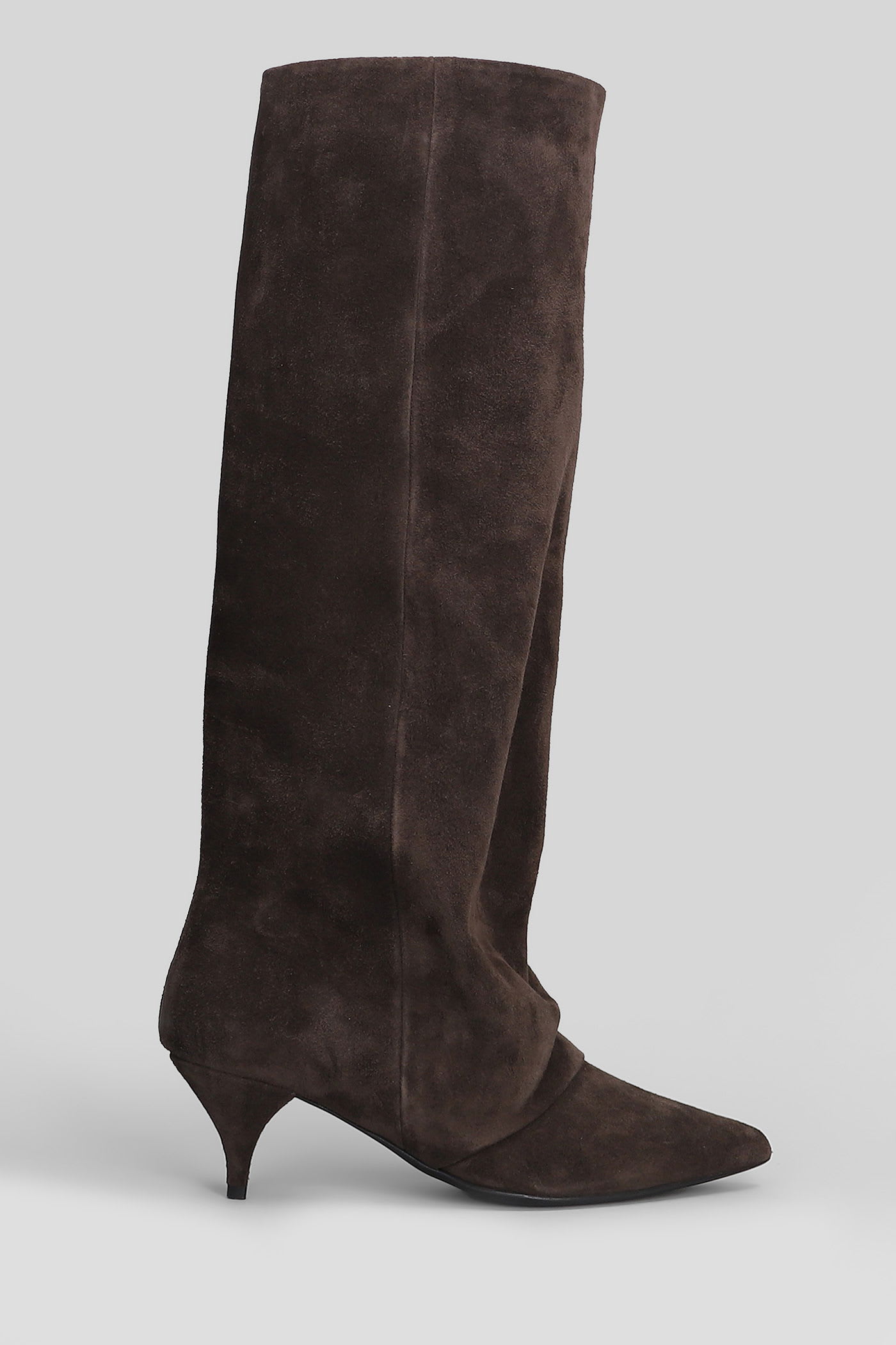 Alchimia High Heels Boots In Brown Suede In Brown