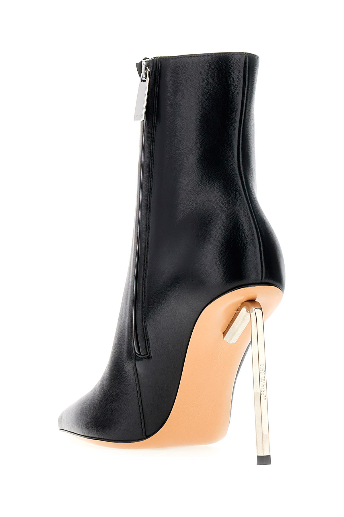 Shop Off-white Black Leather Allen Frame Ankle Boots In 1072