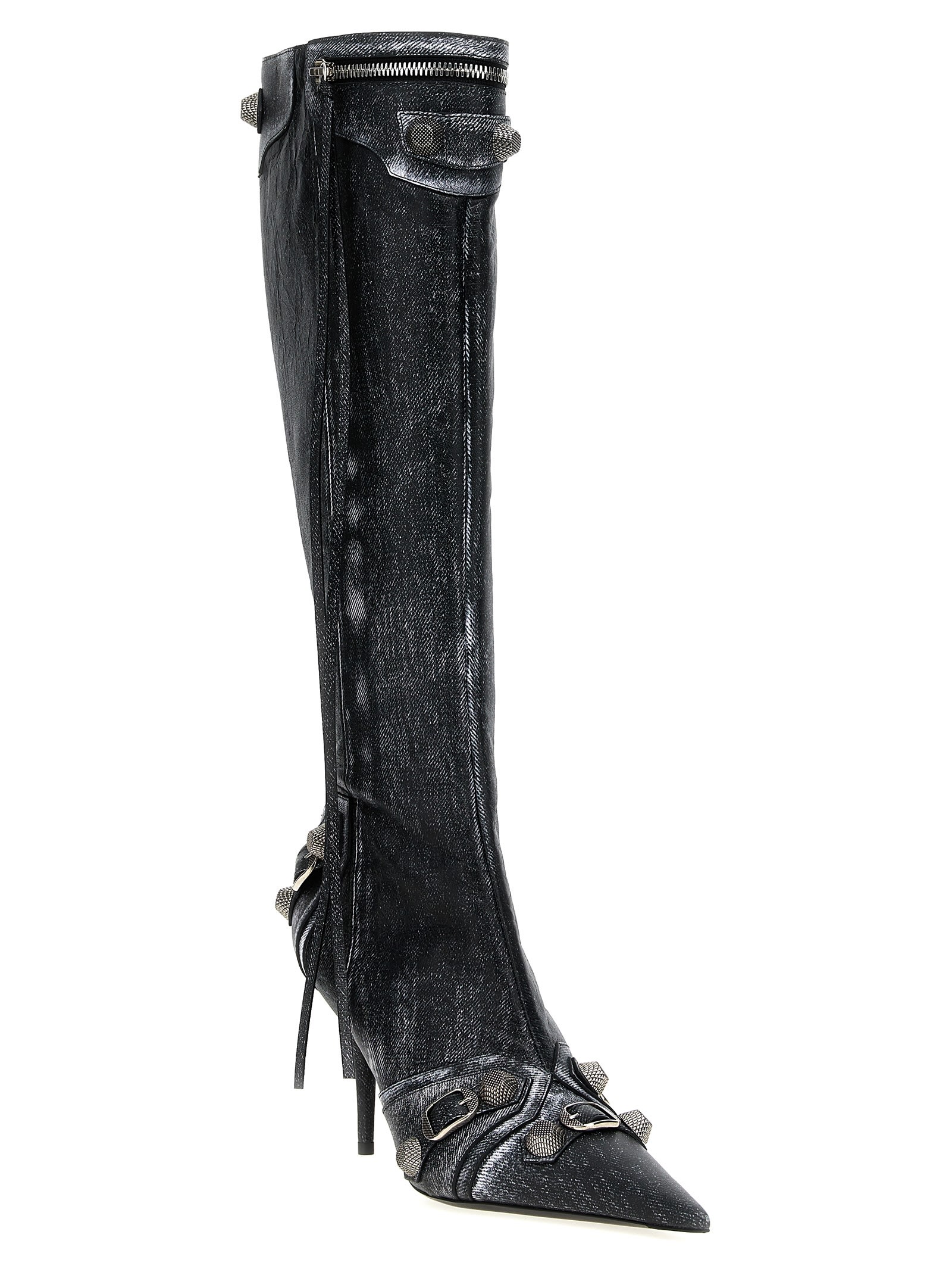 Shop Balenciaga Cagole Boots In Black