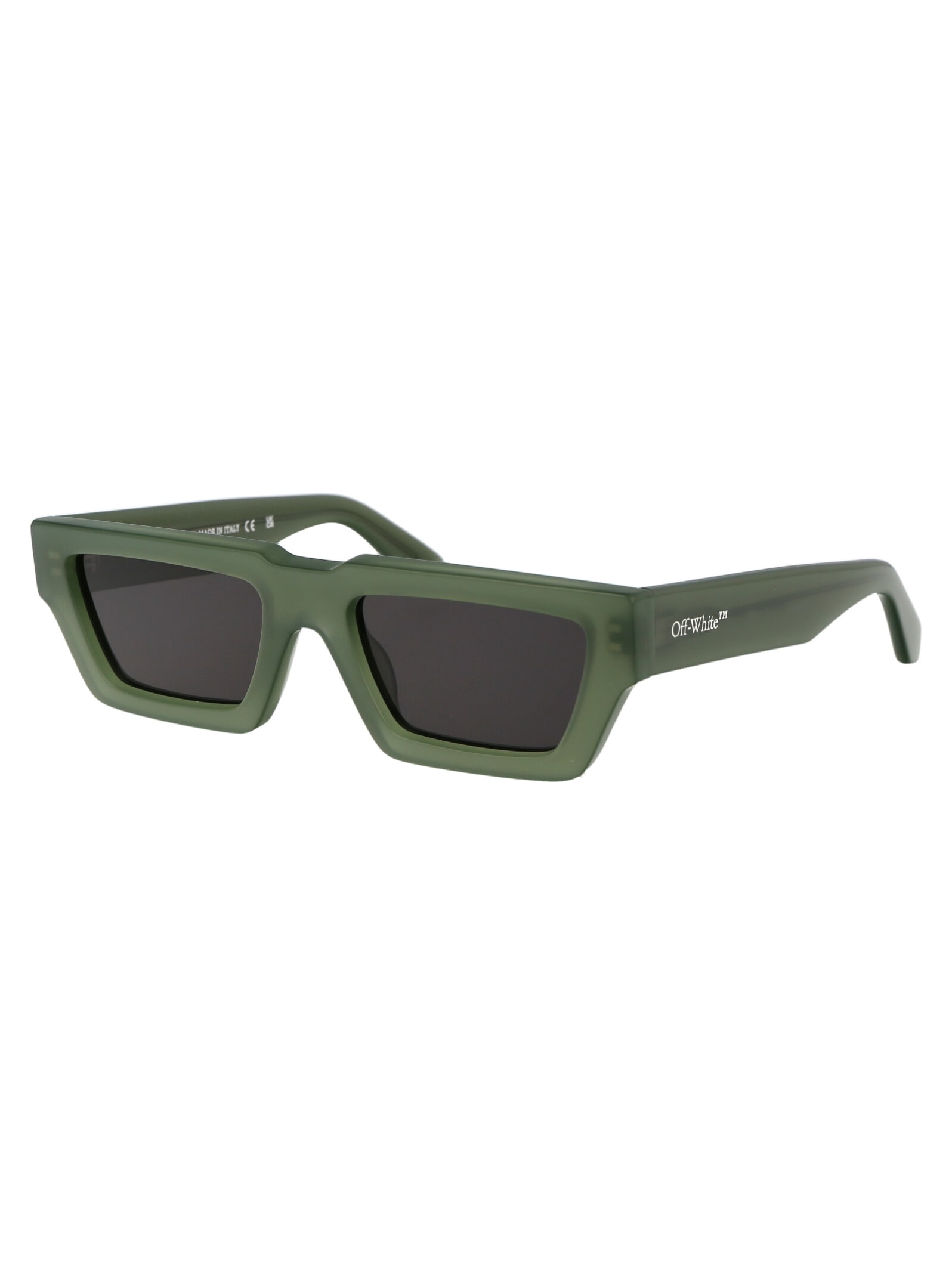 Shop Off-white Manchester Sunglasses In 5707 Sage Green