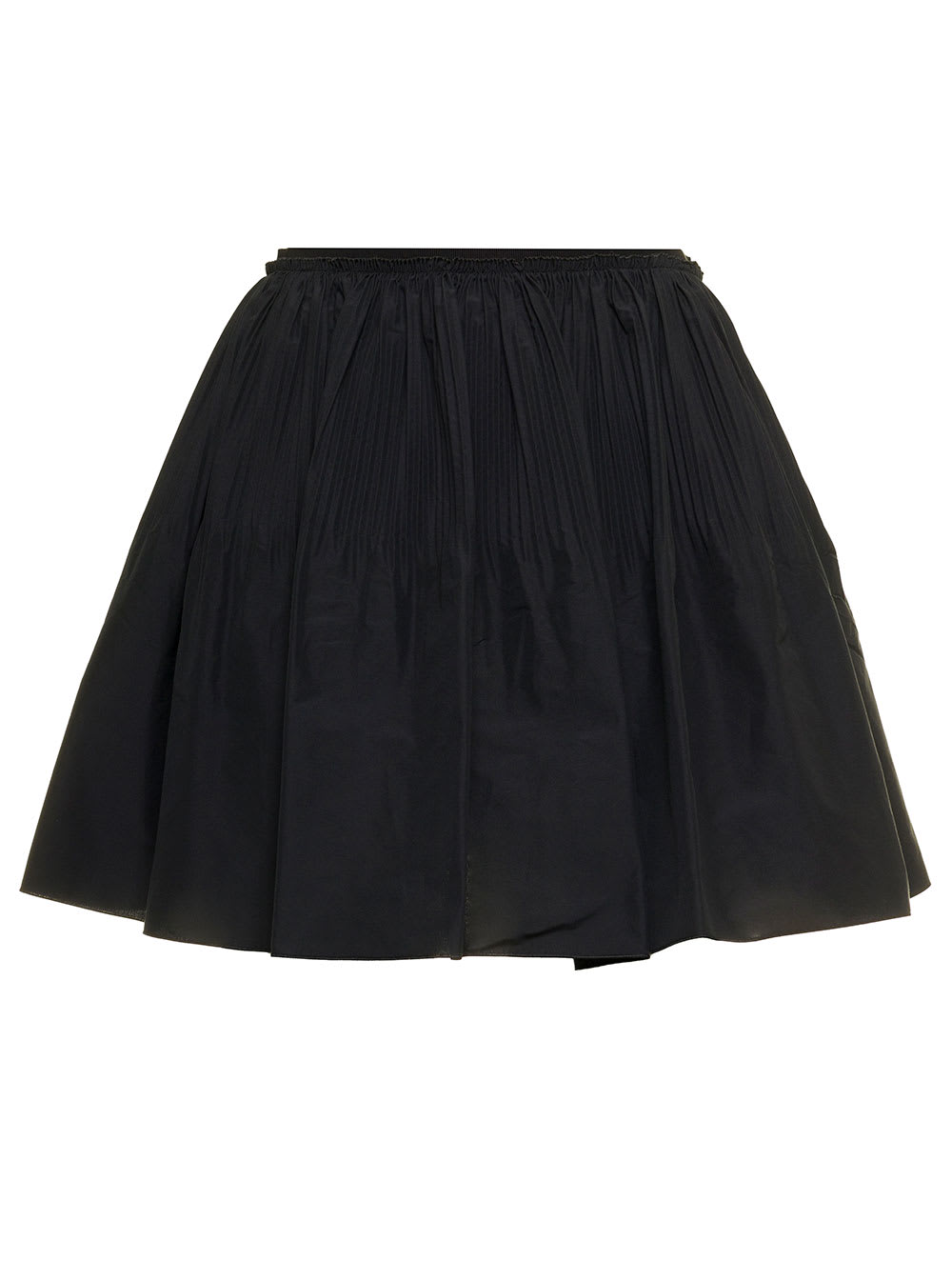 Red Valentino Womans Black Pleated Skirt