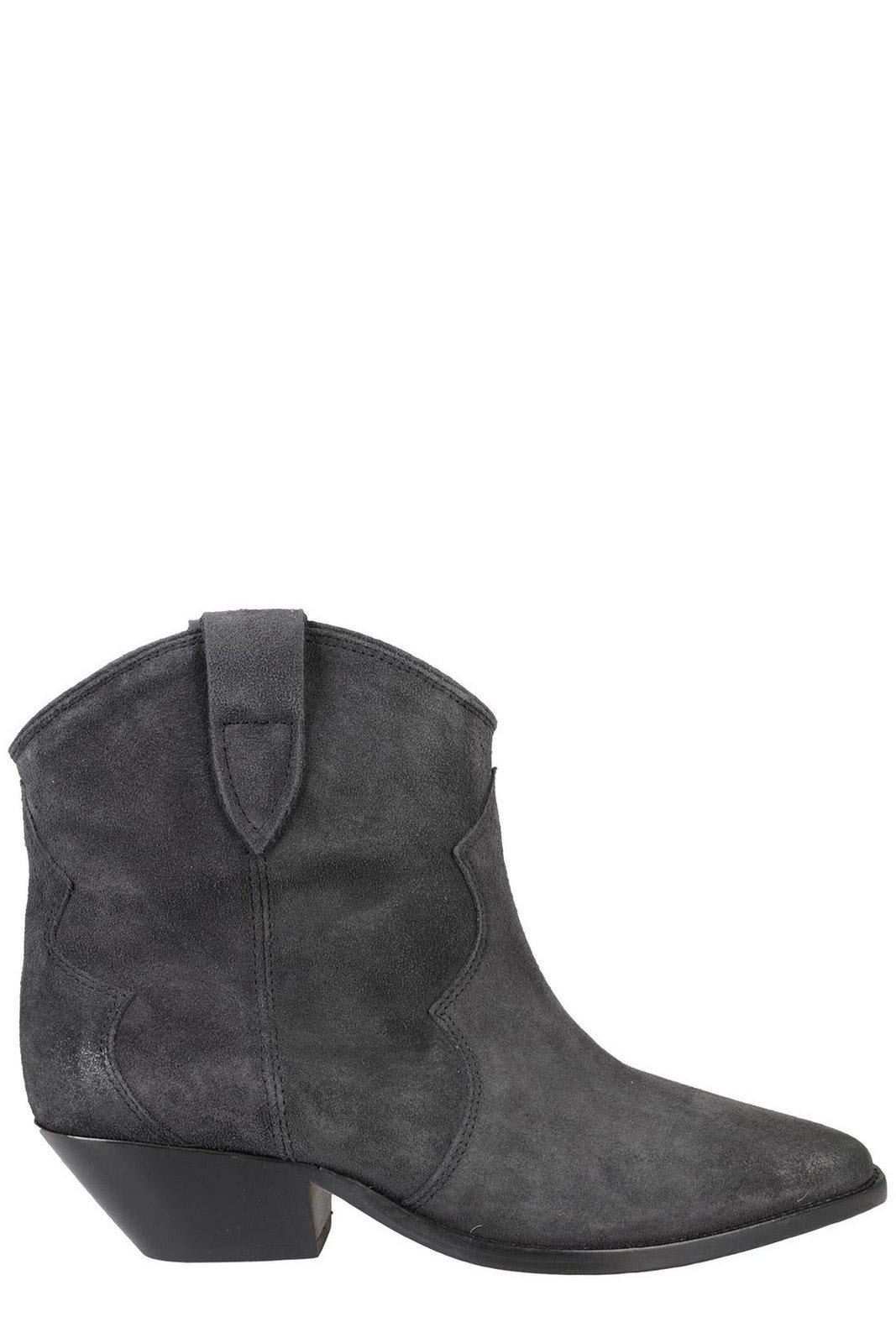 Shop Isabel Marant Pointed Toe Ankle Boots In Fk Faded Black