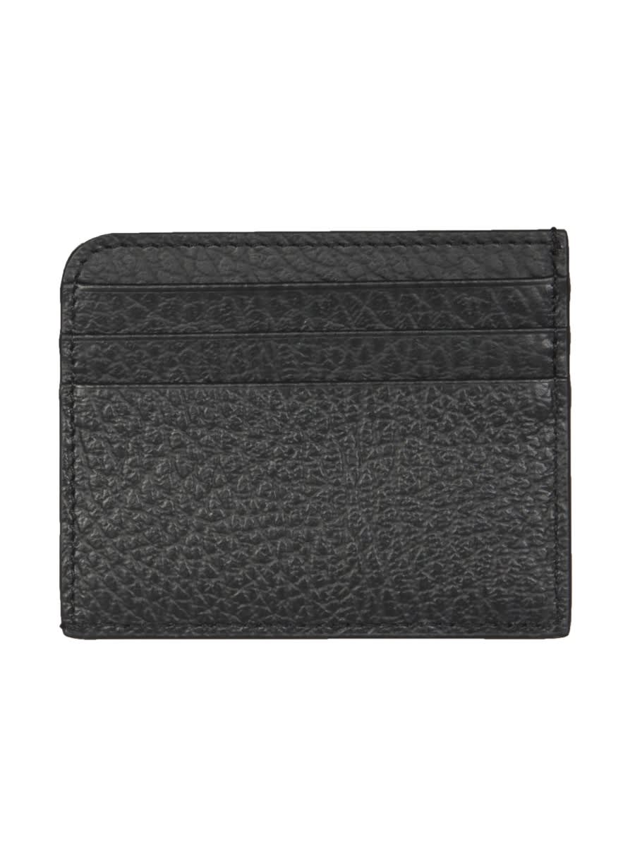 Shop Maison Margiela Leather Card Holder In Black