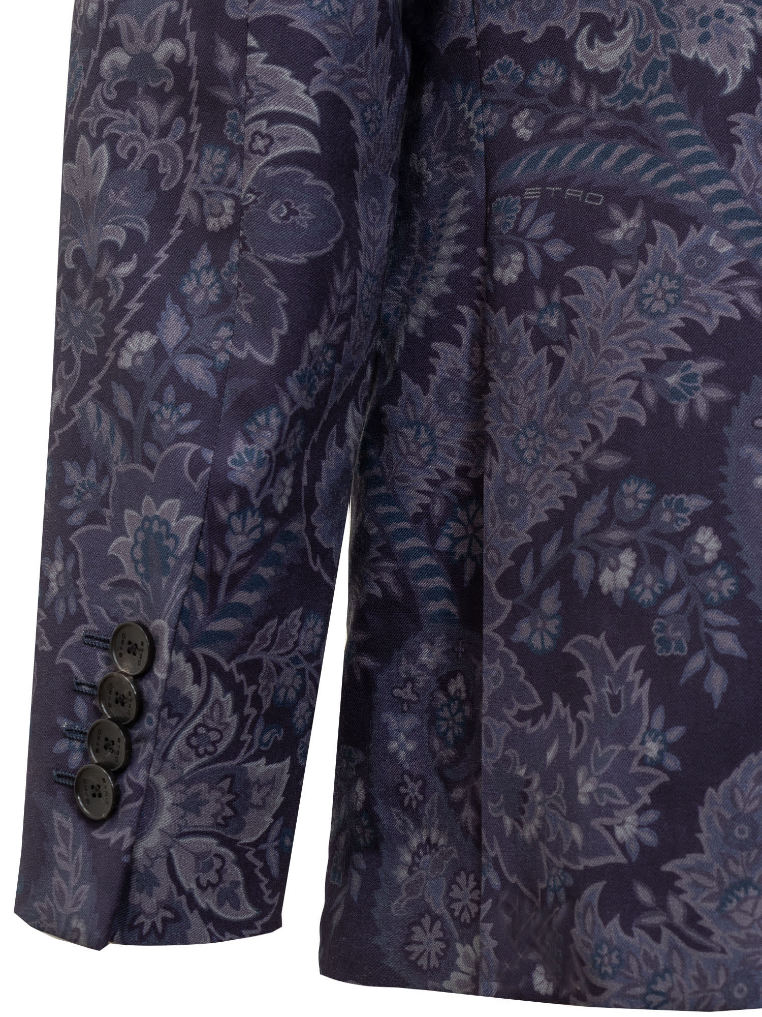 Shop Etro Roma Paisley Blazer In Stampa Fdo Blu