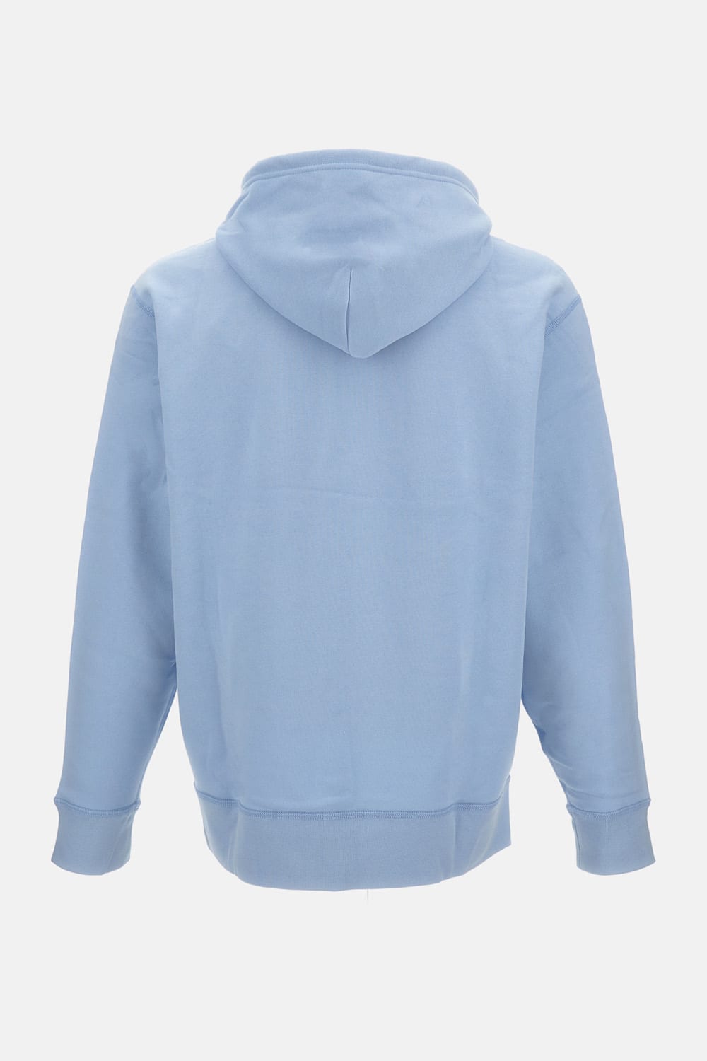 Polo Ralph Lauren Light Blue Drawstring Hooded Sweater With Front Pouch Pocket In Blue