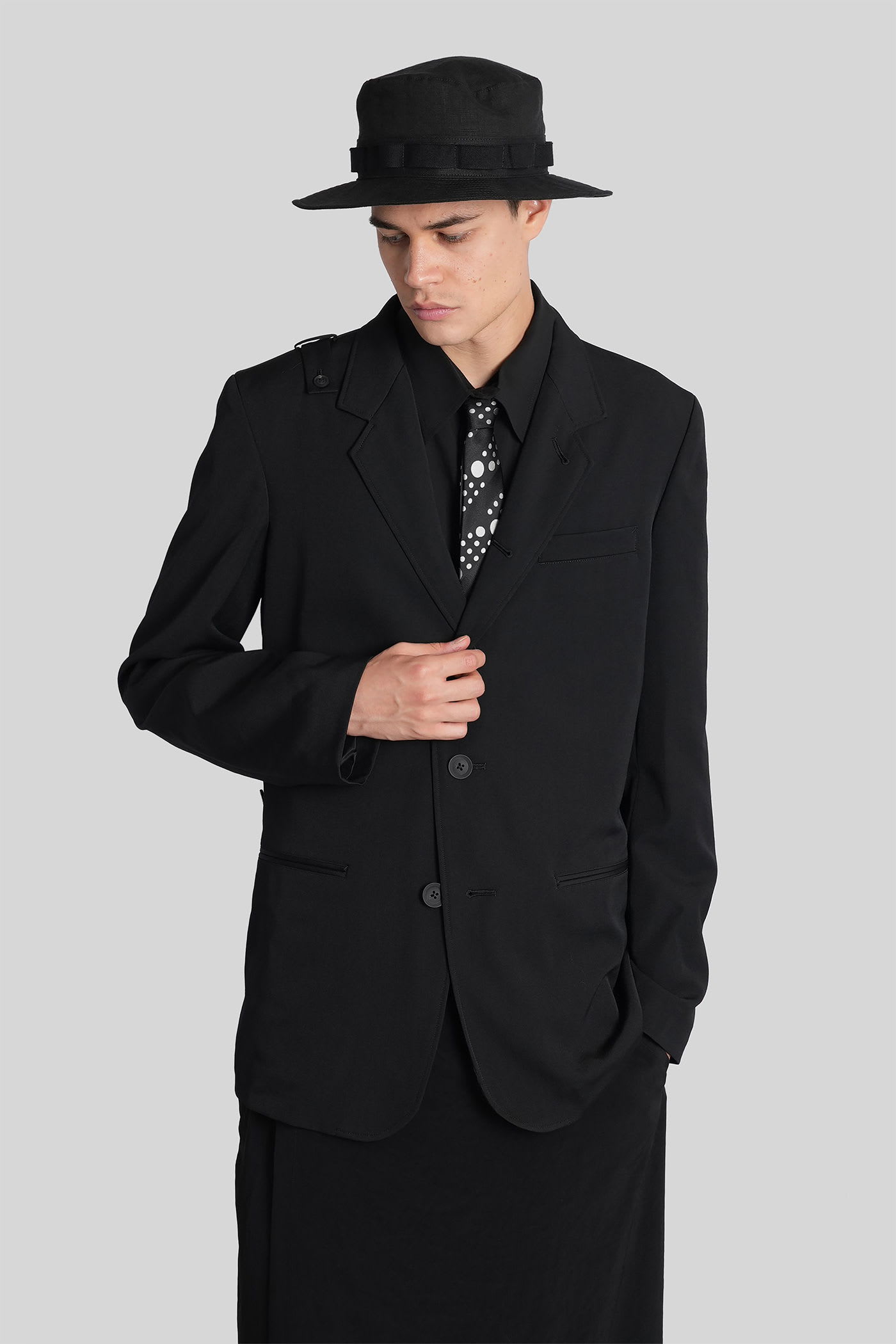 Yohji Yamamoto Blazer In Black Wool In Black