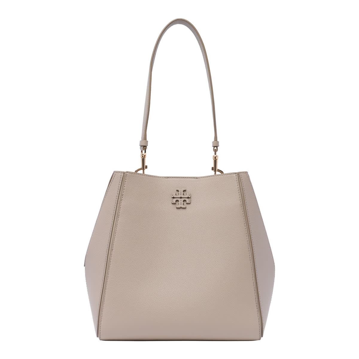 Shop Tory Burch Mccgraw Bucket Bag In Grey