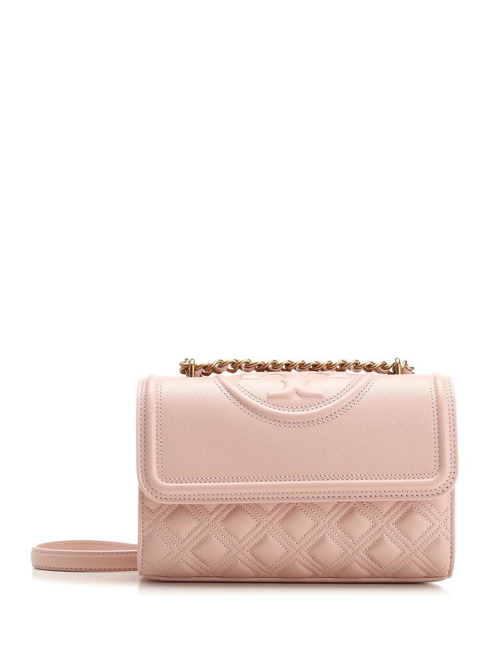 Shop Tory Burch Fleming Soft Small Shoulder Bag In Powder