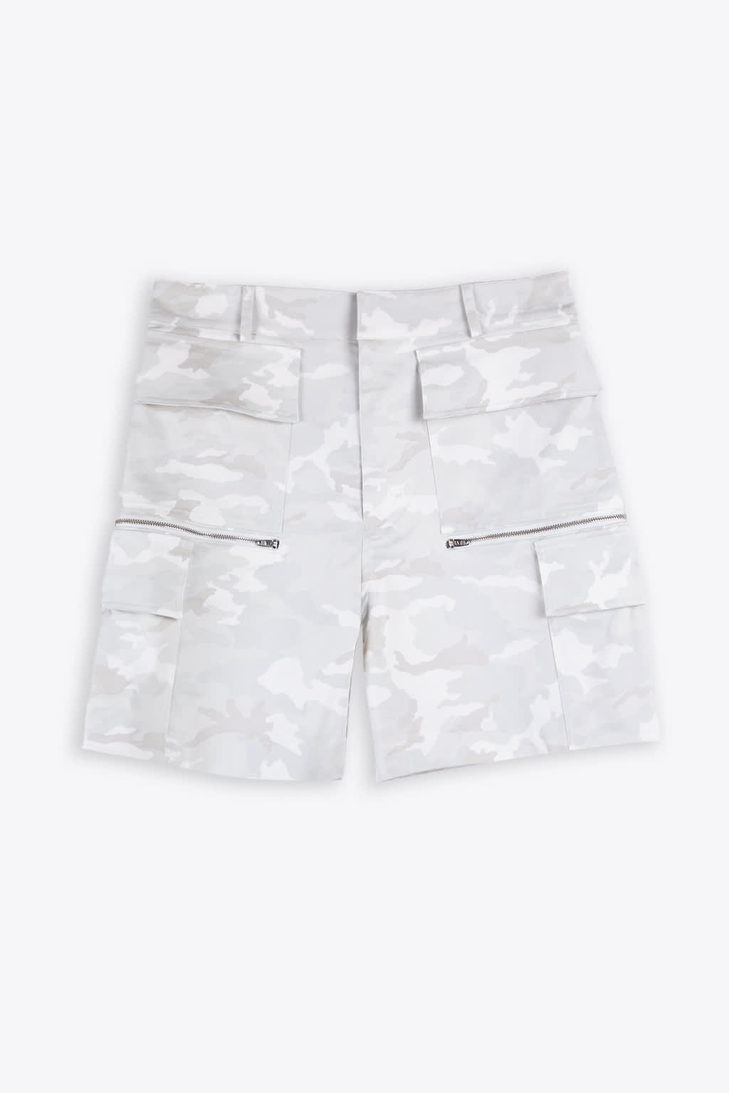 Alyx Kids' Cargo Short Grey Camouflage Cotton Cargo Short - Cargo Short In Bianco/grigio