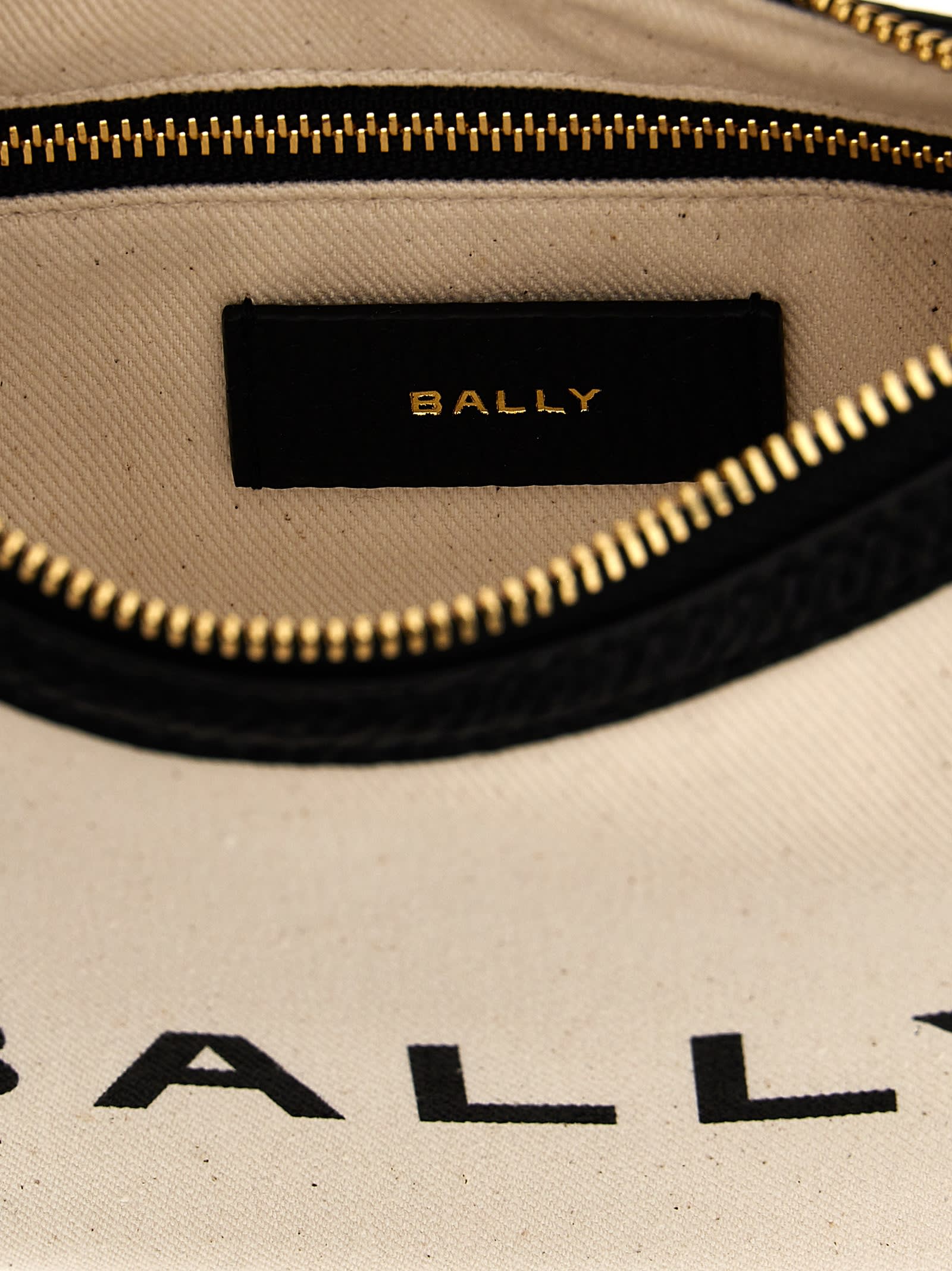 Shop Bally Bar Ellipse Crossbody Bag In White/black