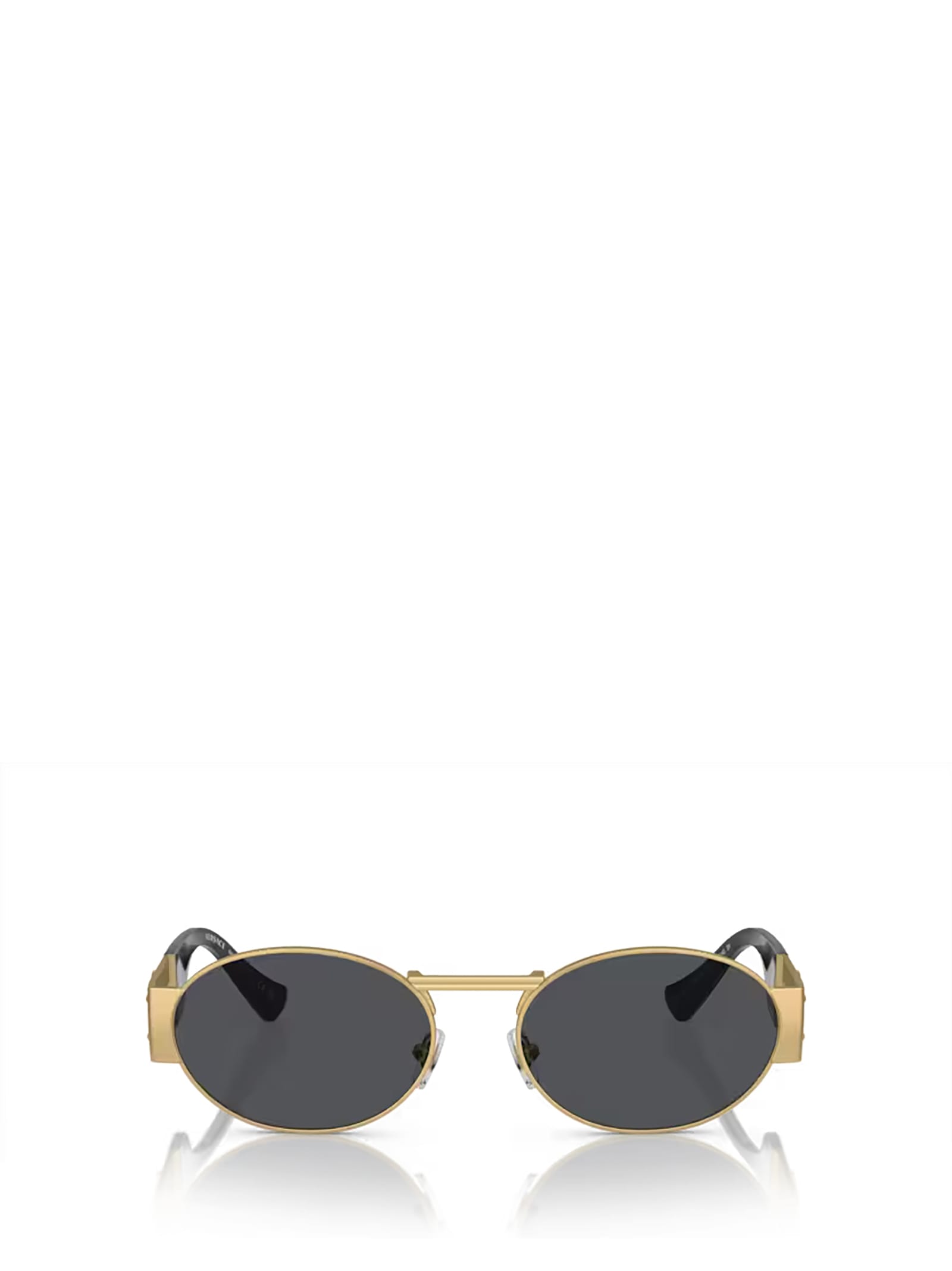 Shop Versace Ve2264 Matte Gold Sunglasses
