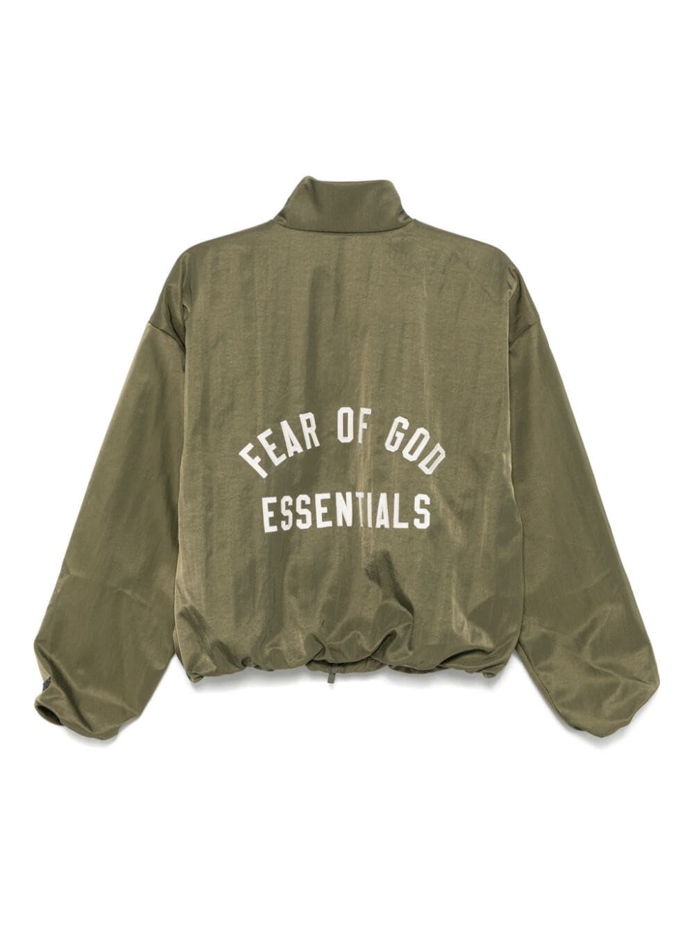 Shop Fear Of God Textured Nylon Track Jacket In Military