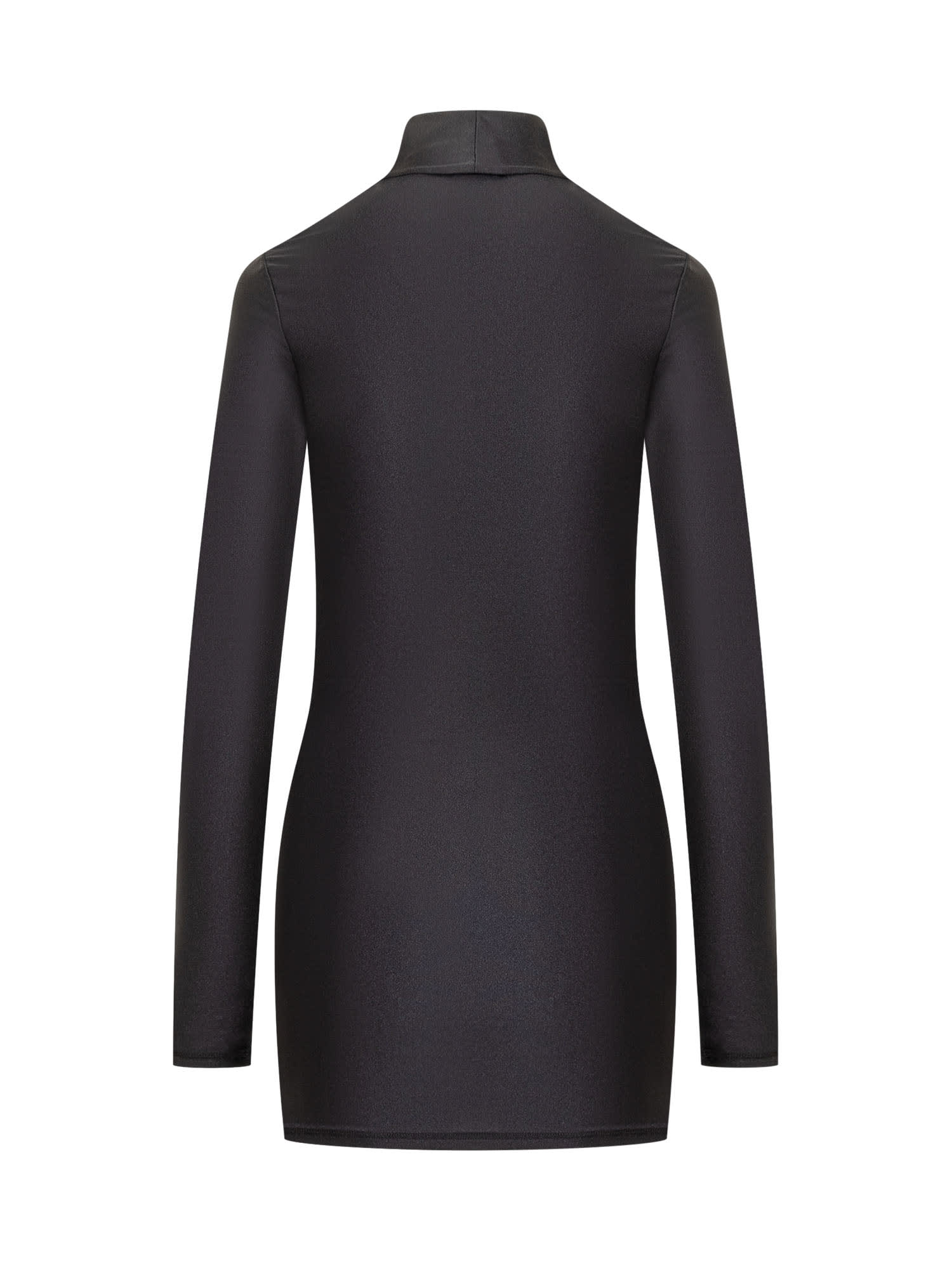 Shop Coperni Dress With Logo In Black