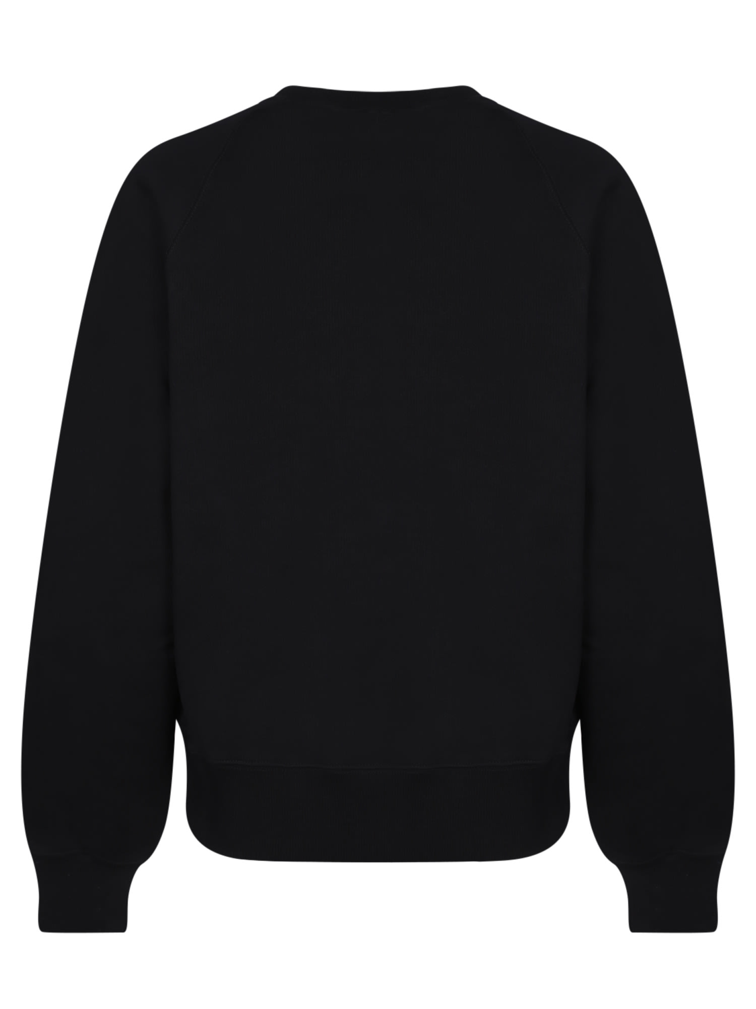 Shop Ami Alexandre Mattiussi Logo Letter Black Sweatshirt