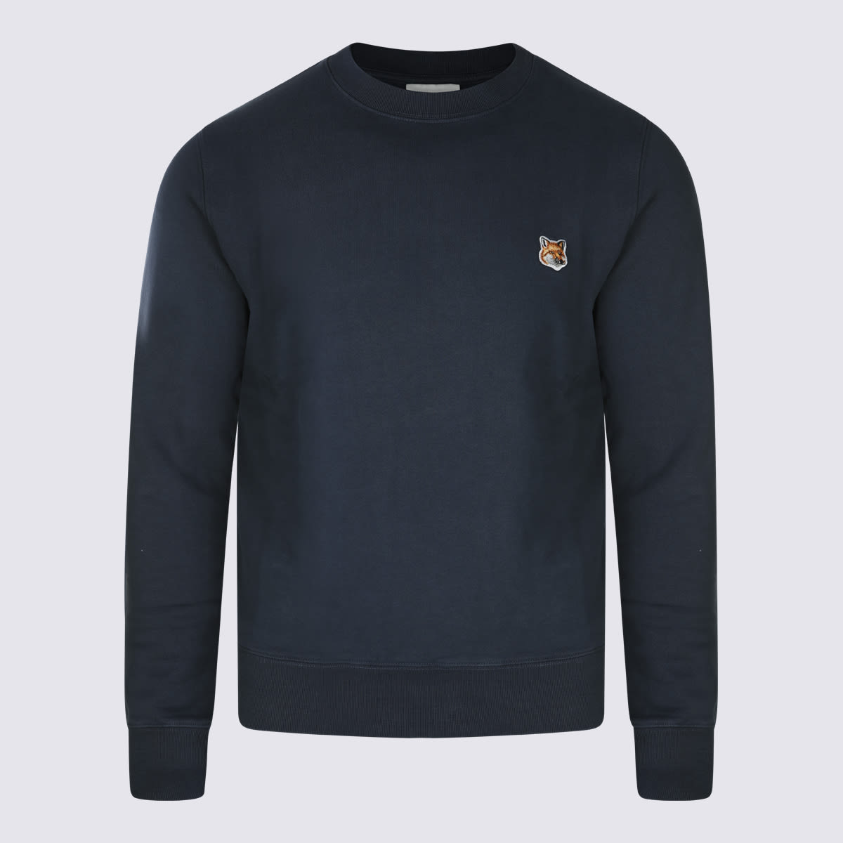 Shop Maison Kitsuné Blue Cotton Sweatshirt