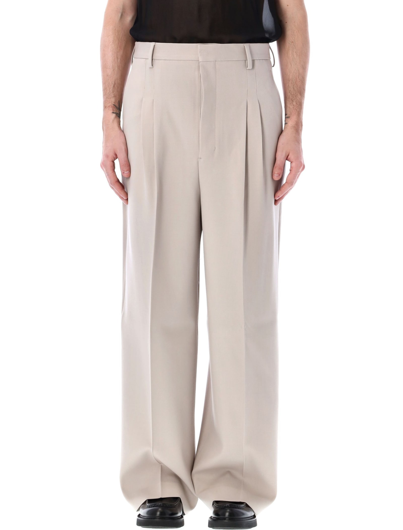 AMI ALEXANDRE MATTIUSSI HIGH WAIST LARGE TROUSERS