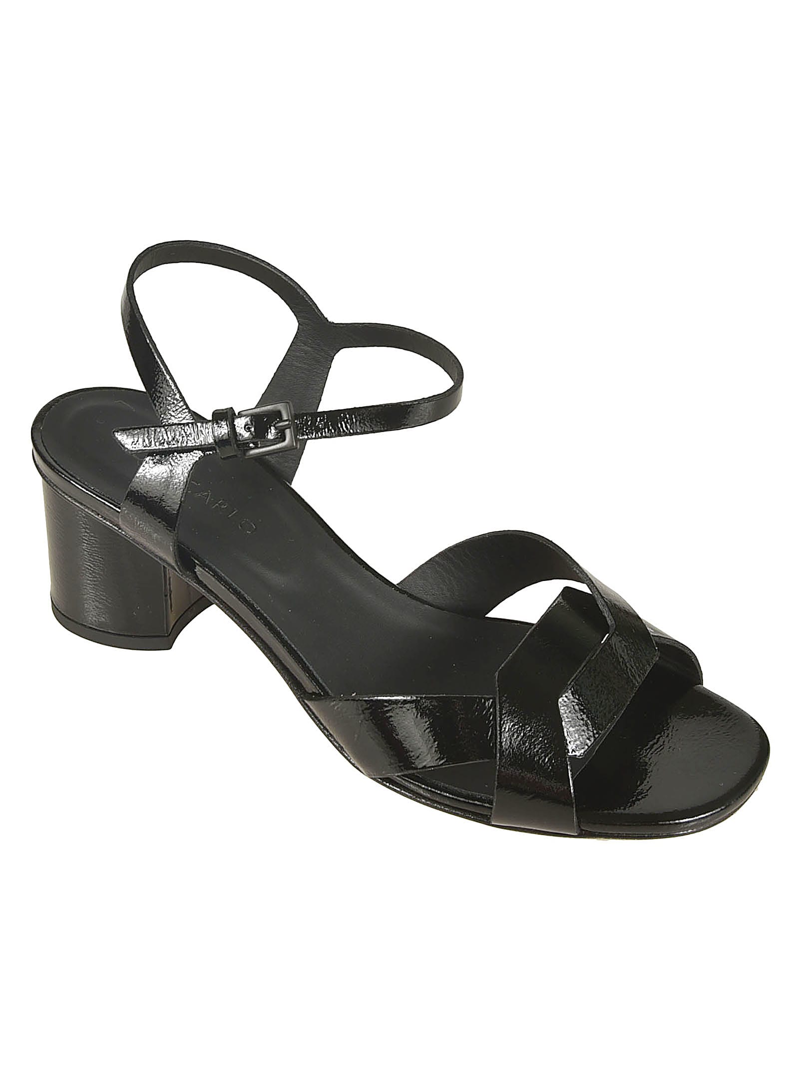 Shop Del Carlo Ben Vetro Sandals In Black