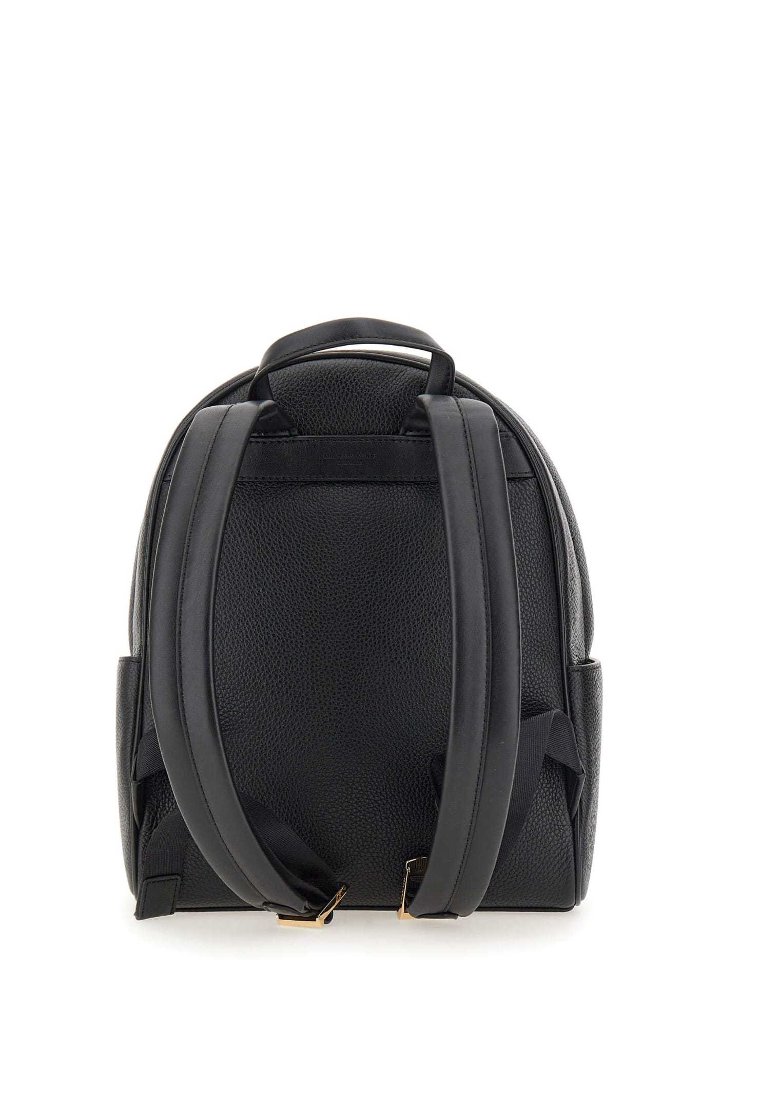 Michael Michael Kors Leather Backpack With Logo In Black