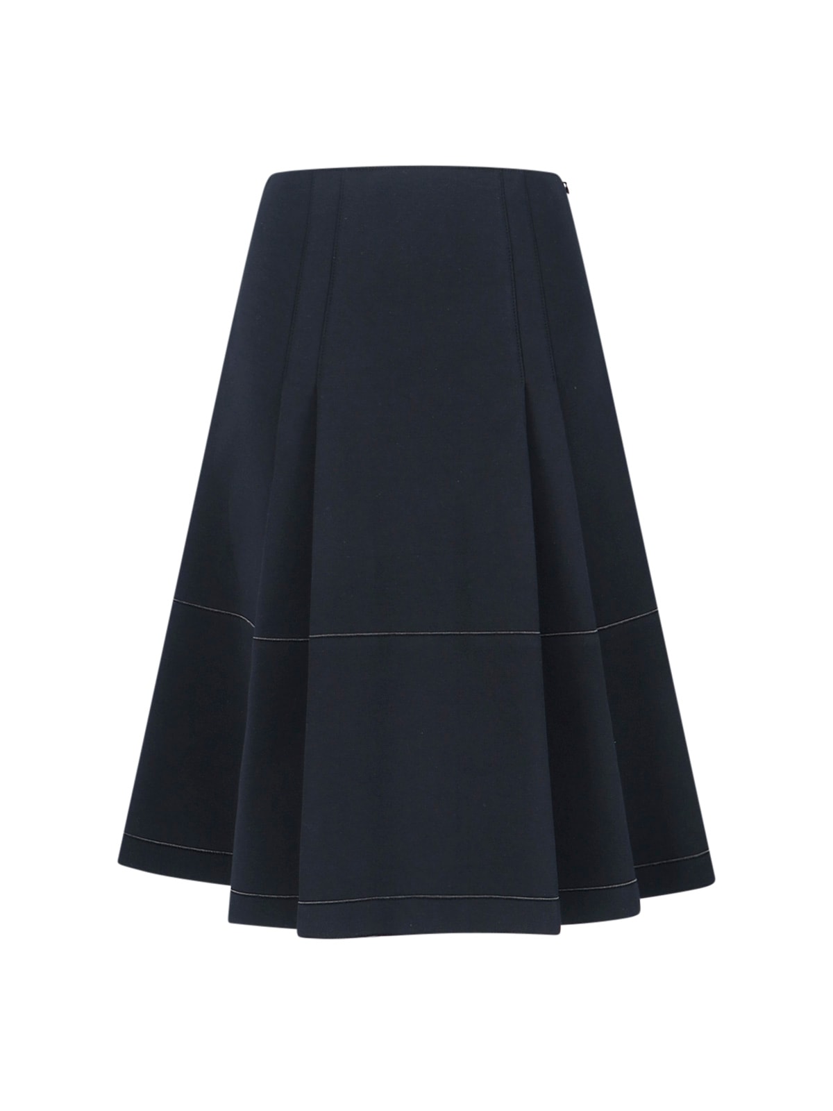 Marni High-waisted A-line Skirt Panel Detailing In Green