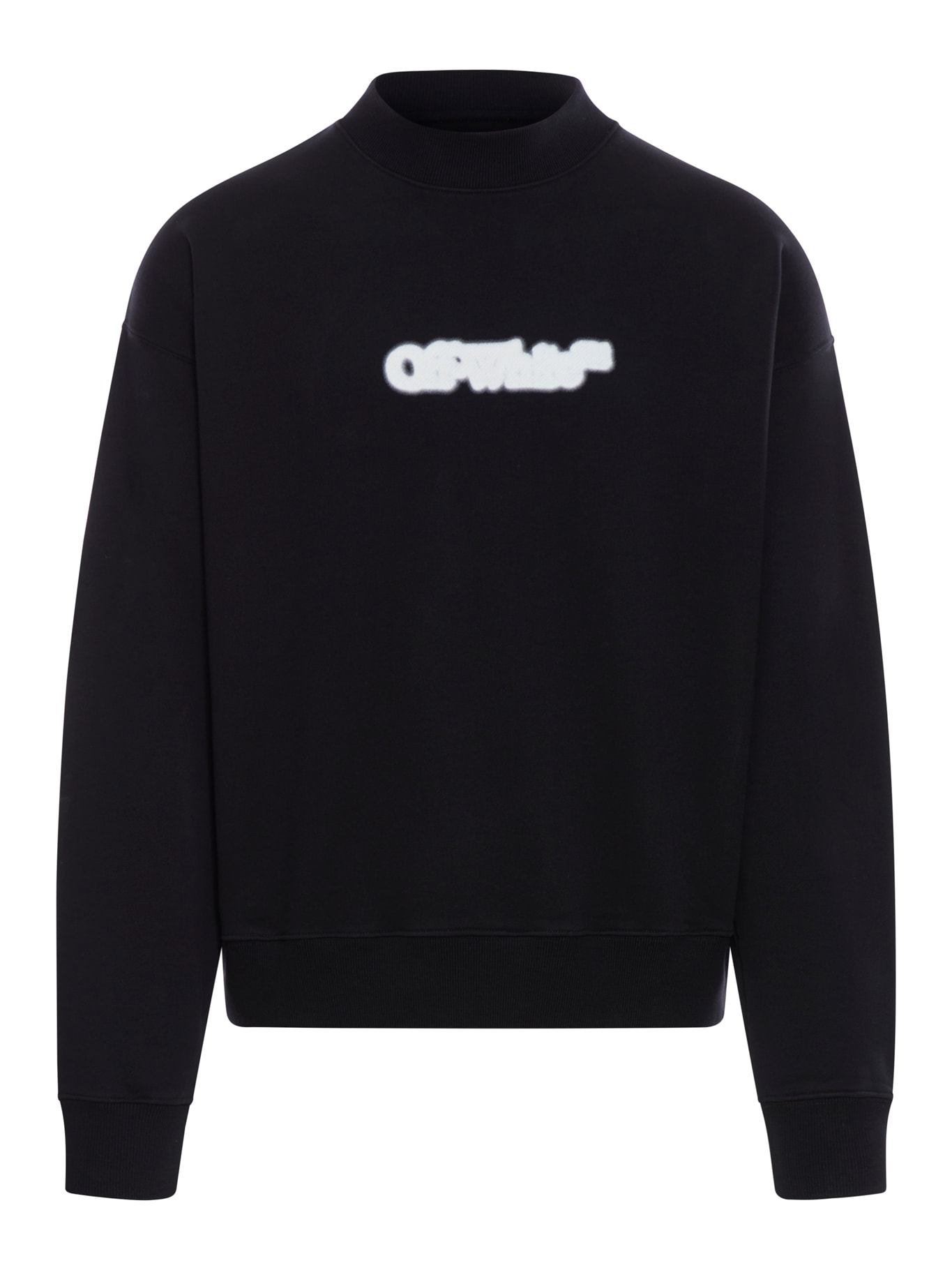 Crewneck Sweatshirt With Spray Print