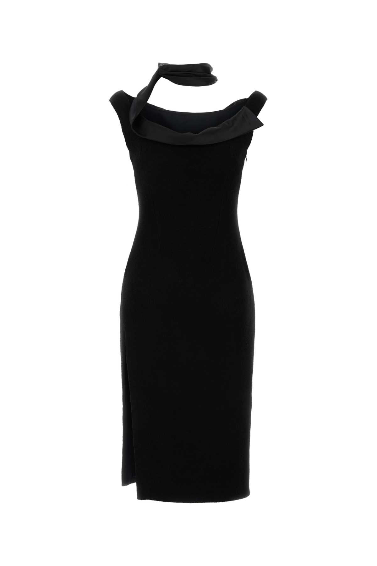 Givenchy Black Stretch Wool Blend Dress