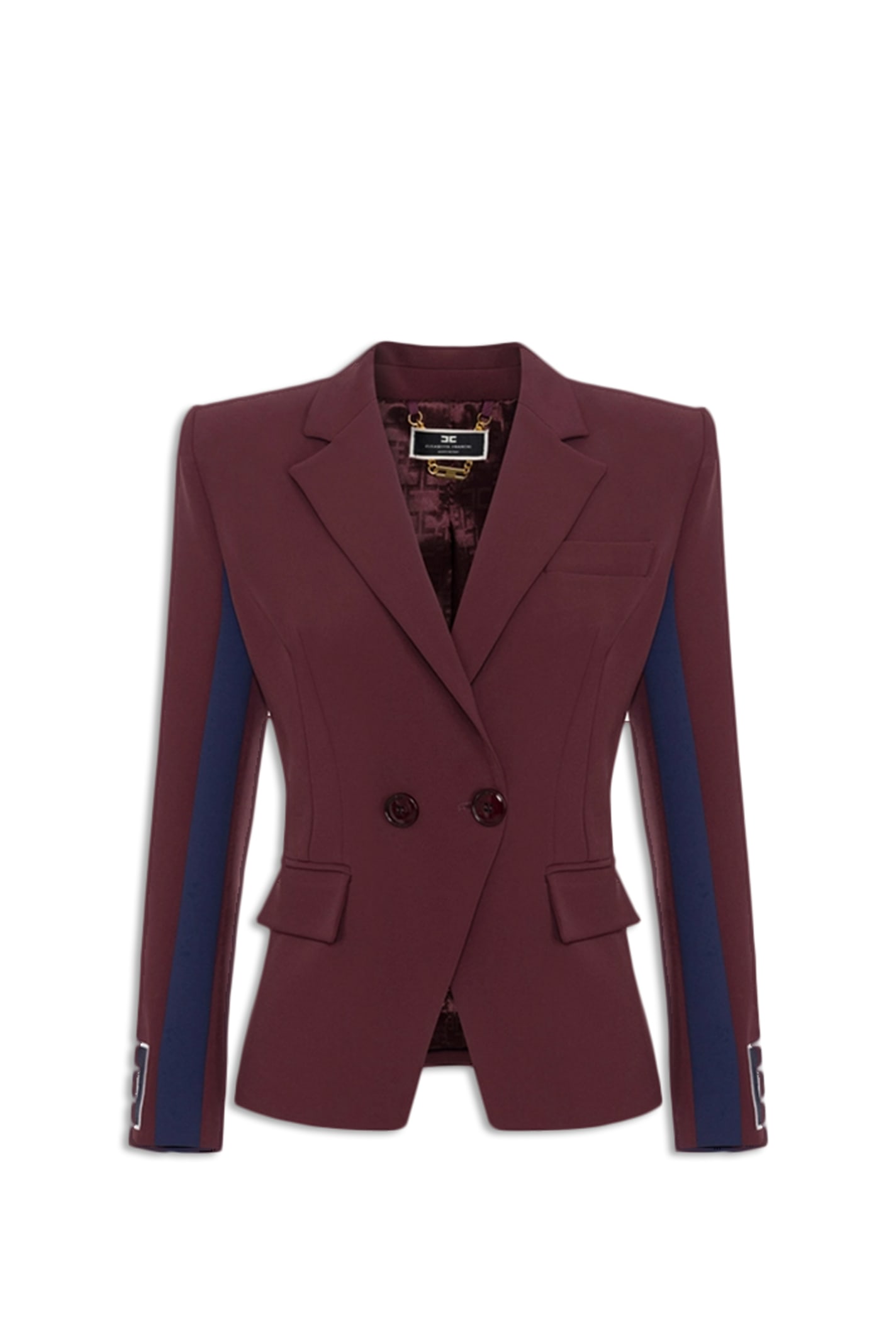 Shop Elisabetta Franchi Jacket In Bordeaux