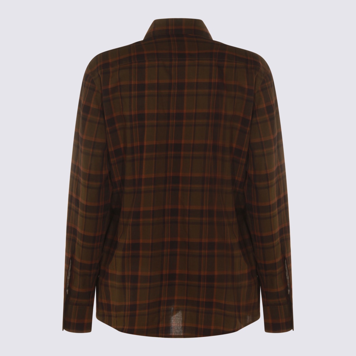 Saint Laurent Brown Cotton Skirt In Brown
