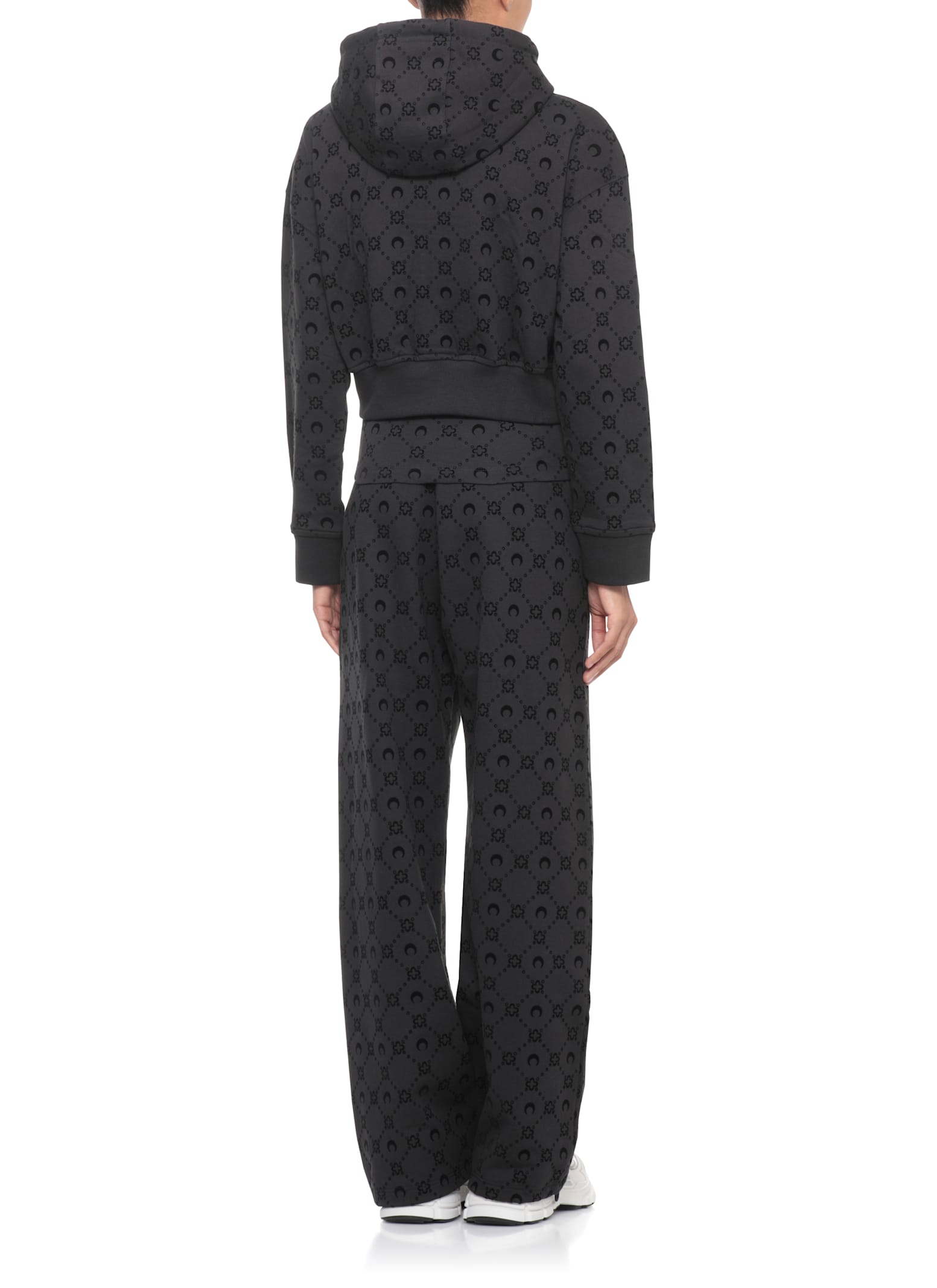 Marine Serre Moonogram Hoodie In Black