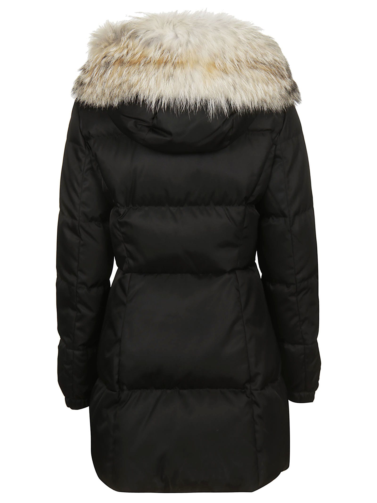 prada fur trimmed down jacket