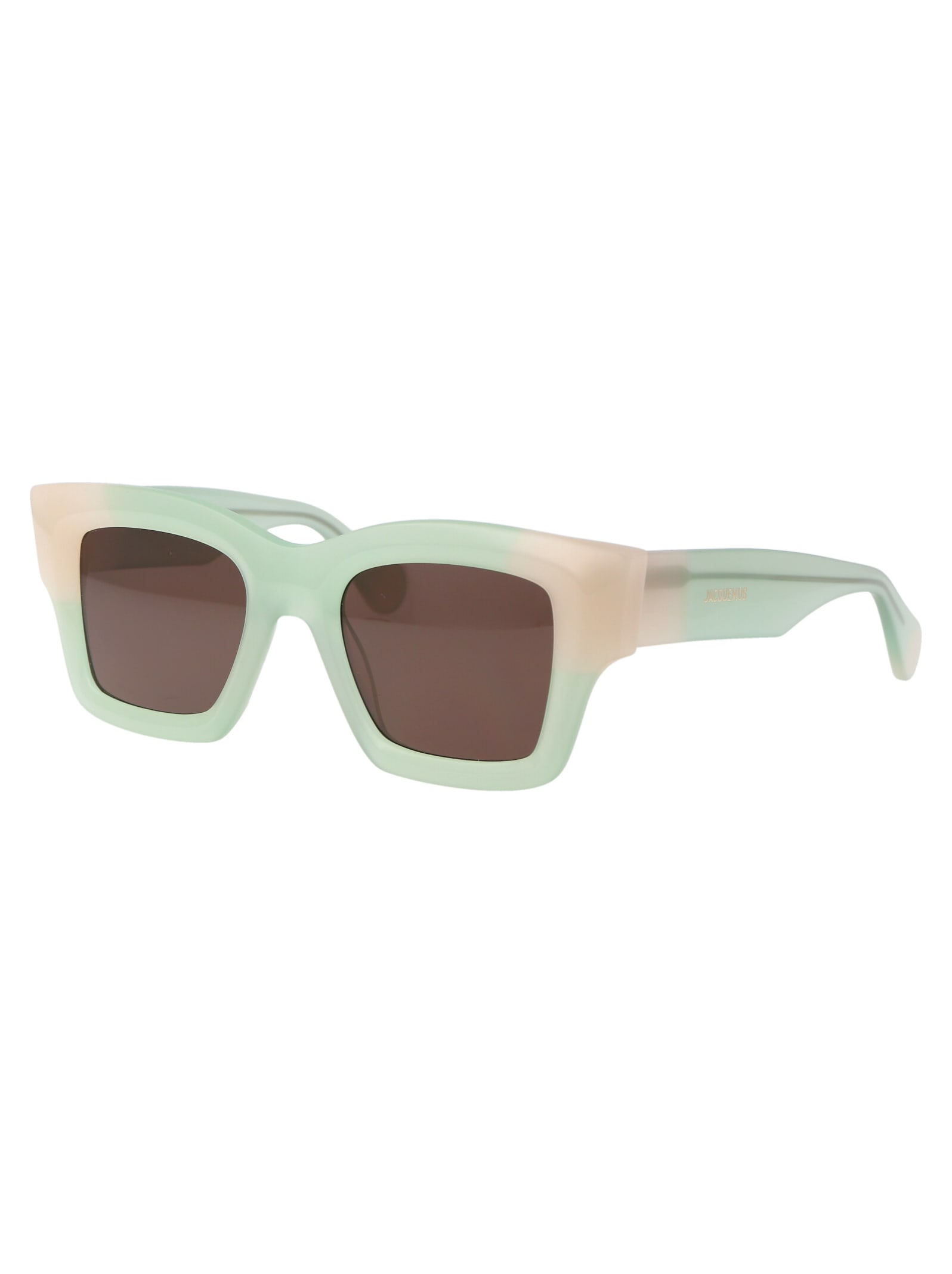 Shop Jacquemus Les Lunettes Baci Sunglasses In Green