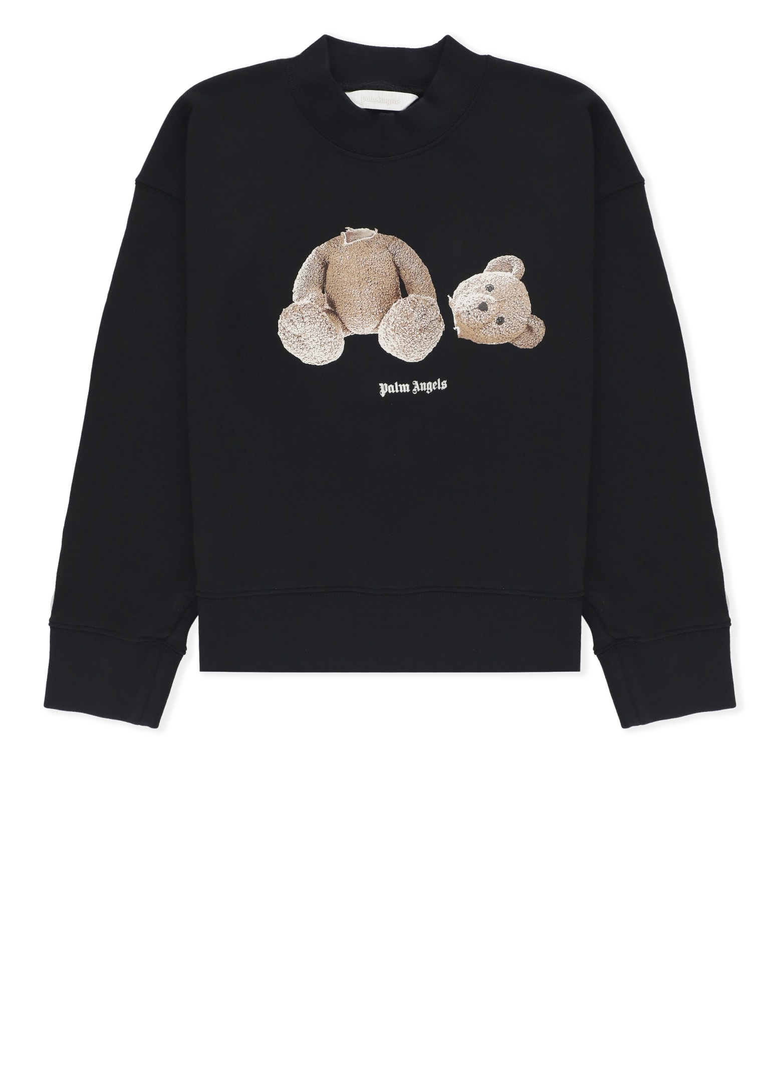 Shop Palm Angels Bear Crew Sweatshirt In Black