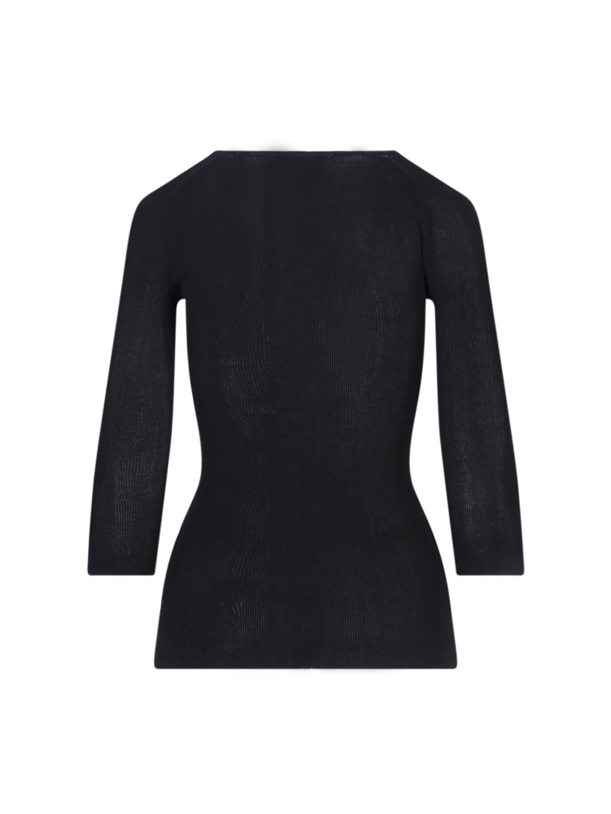 Isabel Marant Women Black Ribbed Crepe Knit Felicia Top In Multi