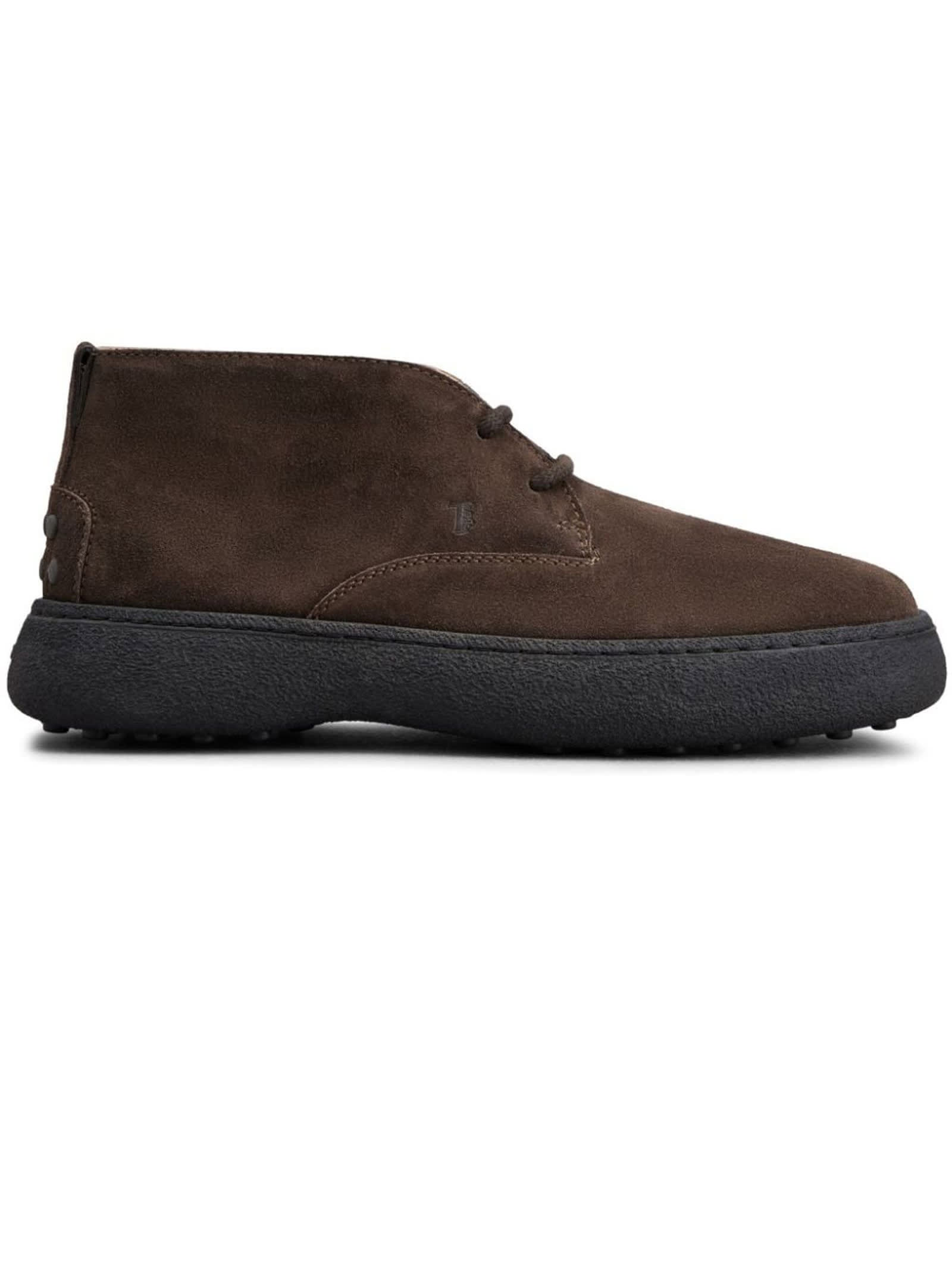 Shop Tod's W. G. Heritage Desert Boots In Brown