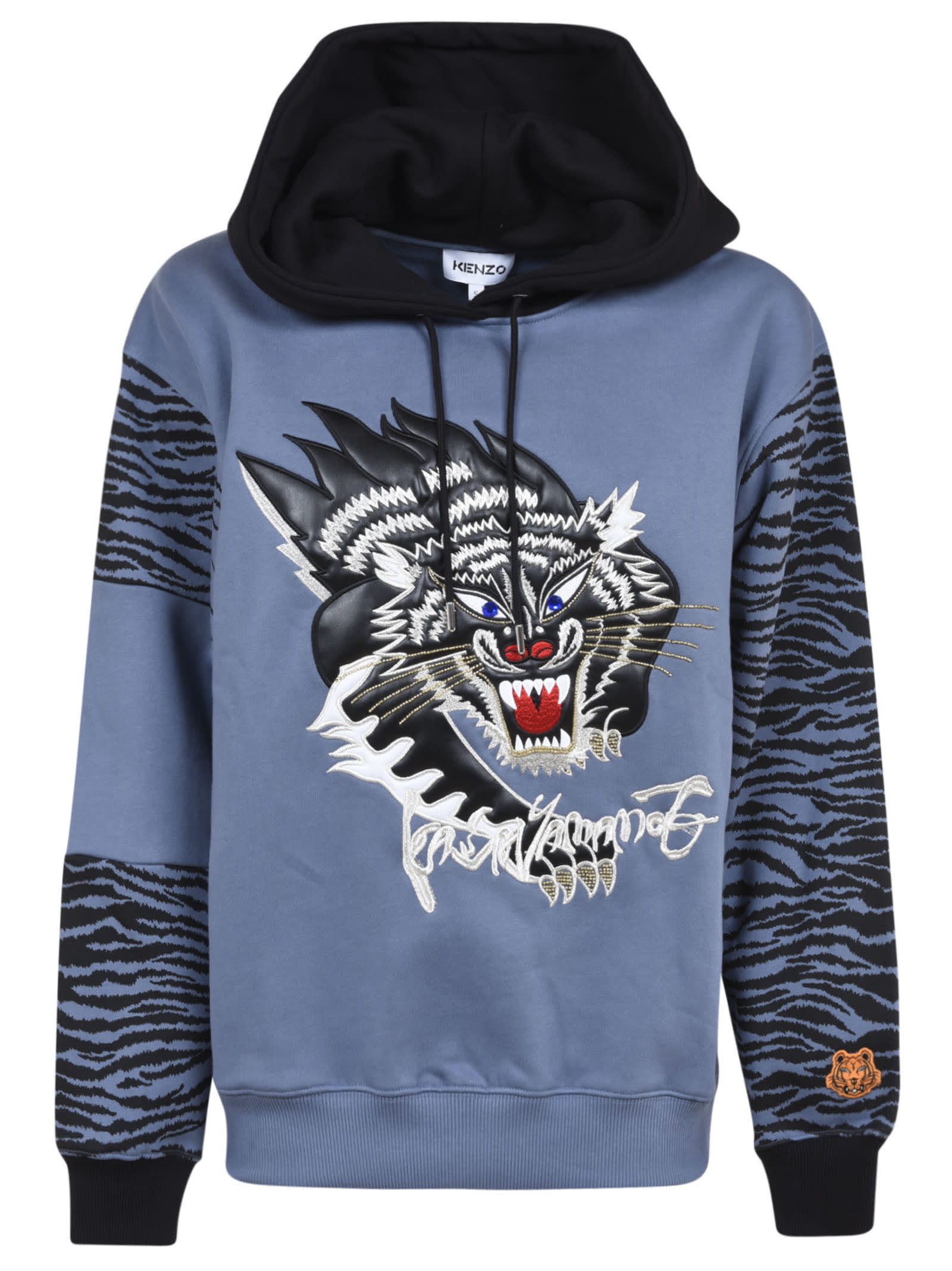 Kenzo Tiger Embroidered Hooded Sweatshirt