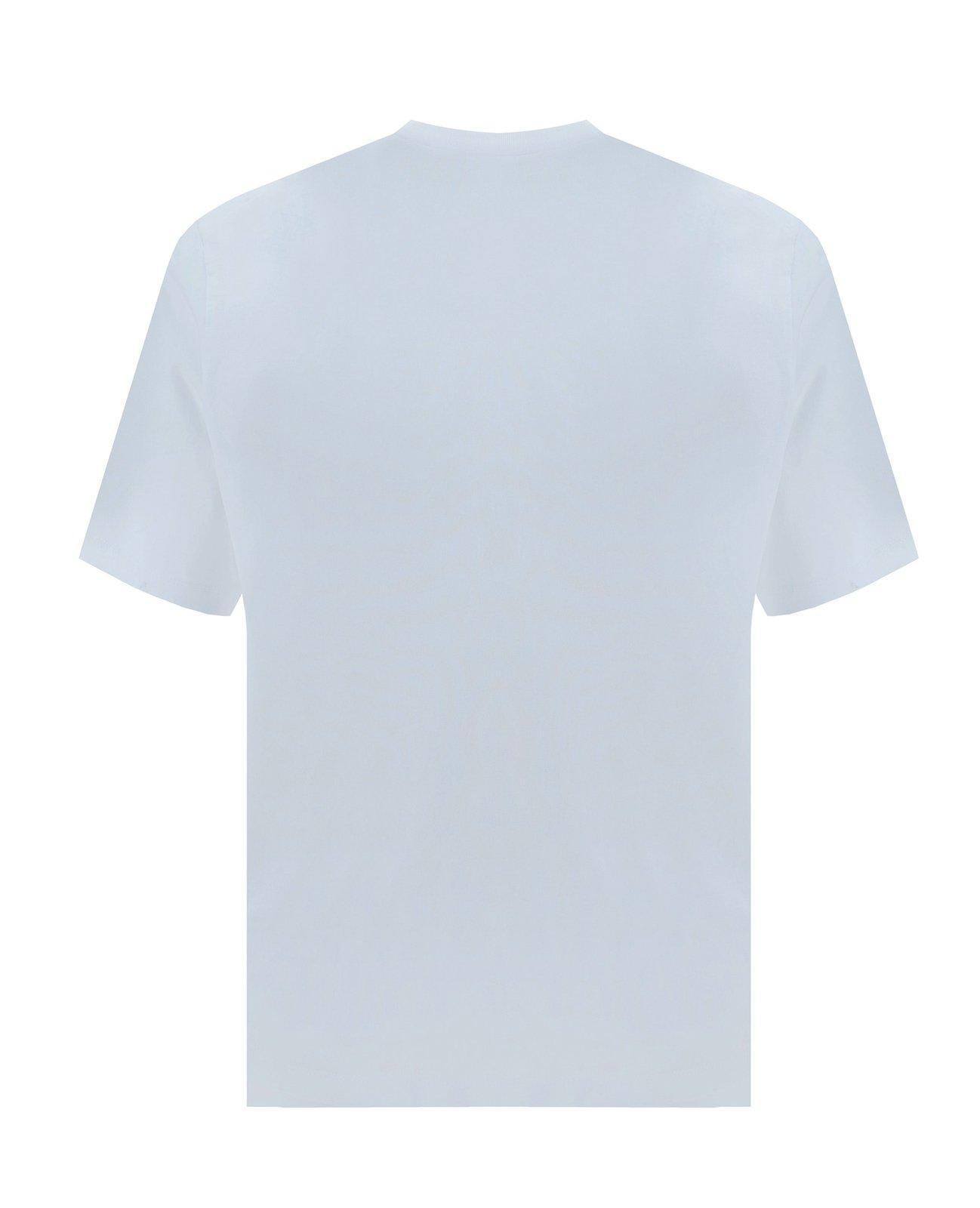 Shop Dsquared2 Logo Printed Crewneck T-shirt In White